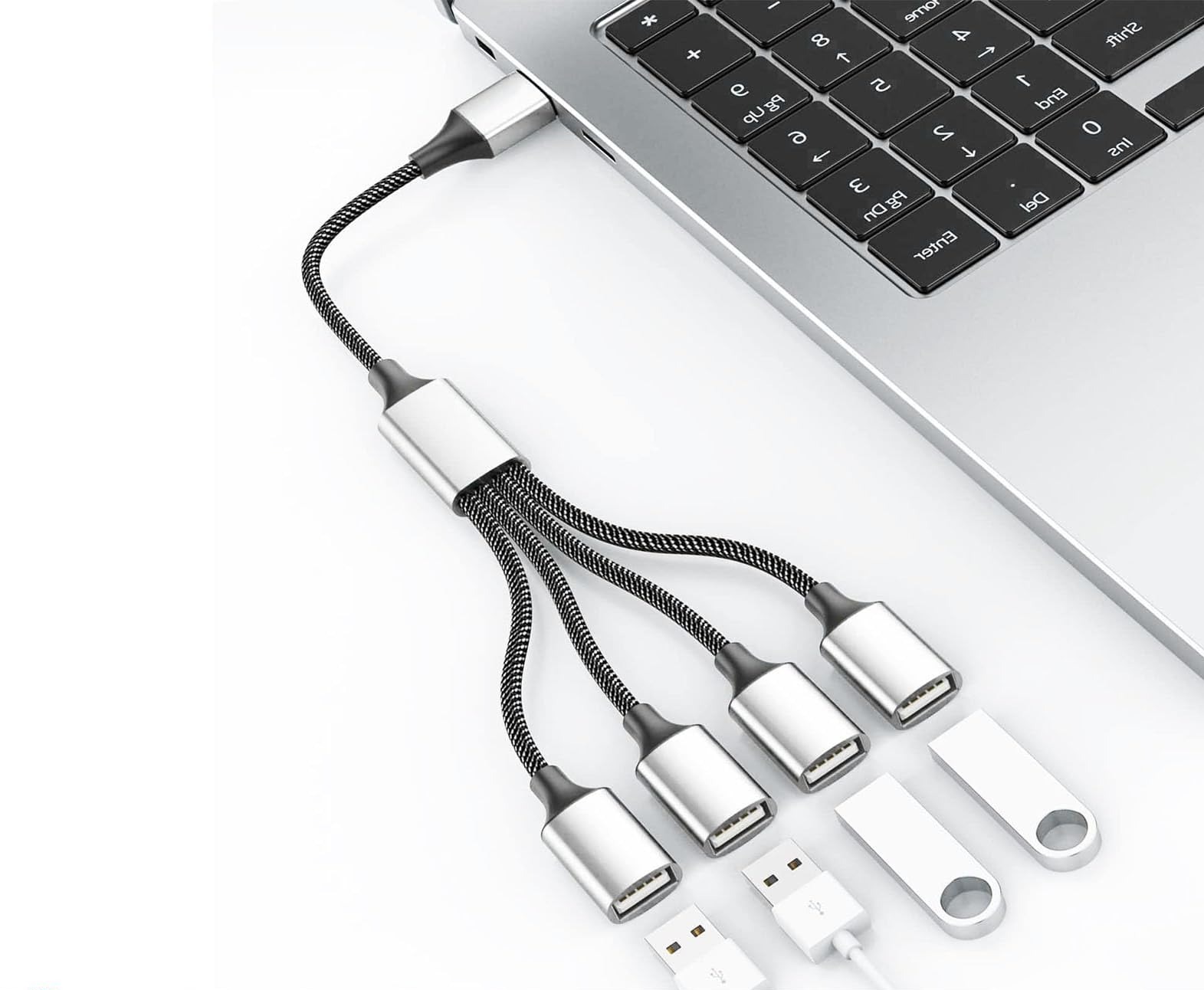 Leloco rozdzielacz USB 1 do 4, kabel Y 1m do zasilania i transmisji zdjęcie 3