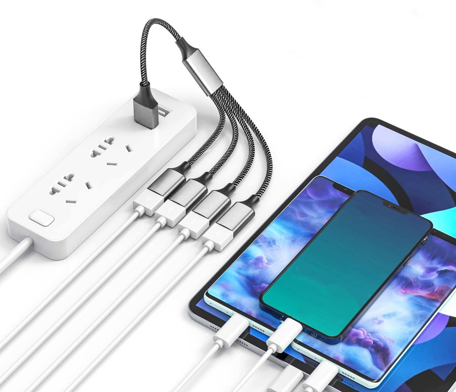 Leloco rozdzielacz USB 1 do 4, kabel Y 1m do zasilania i transmisji zdjęcie 4