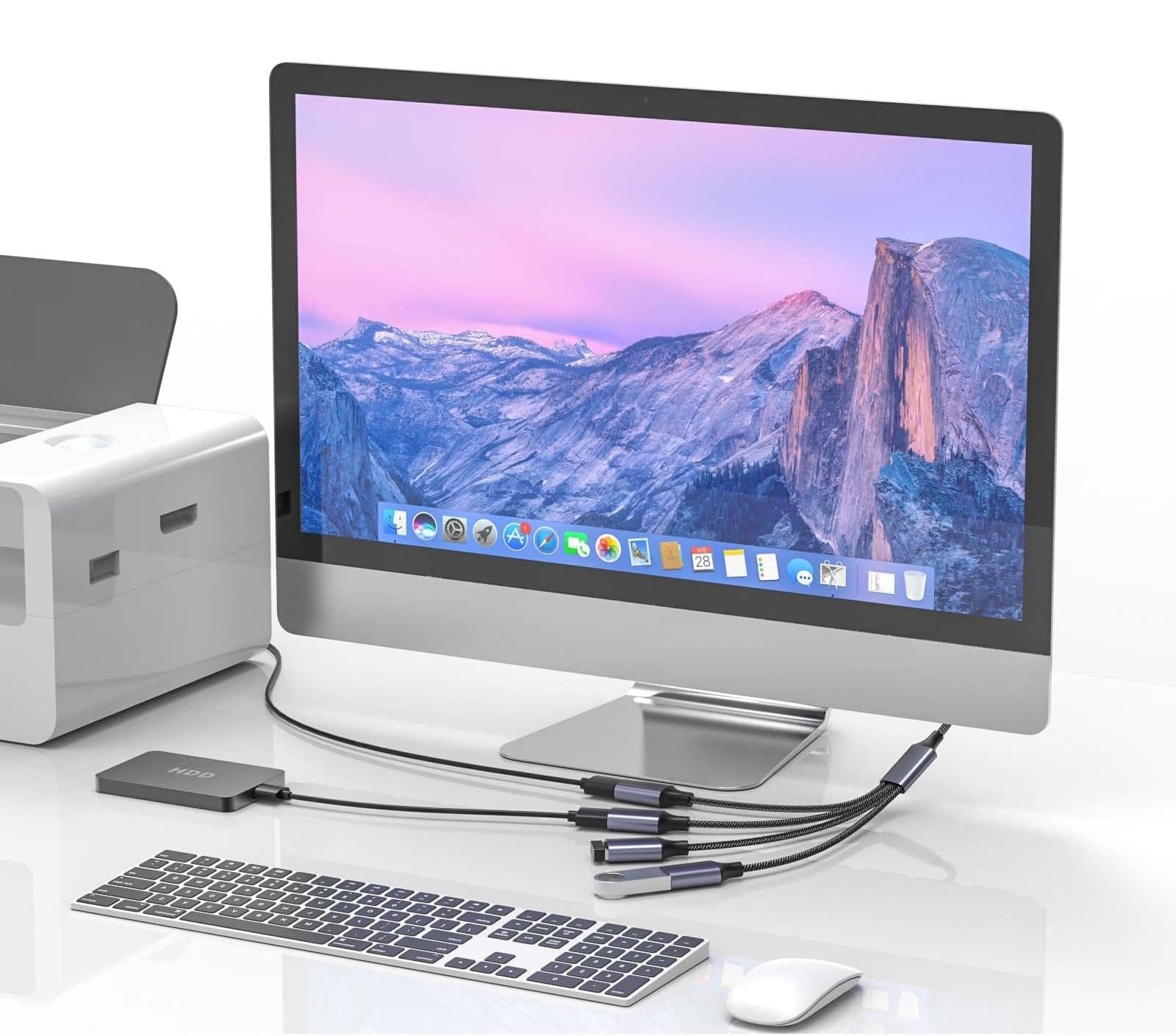 Leloco rozdzielacz USB 1 do 4, kabel Y 1m do zasilania i transmisji zdjęcie 5