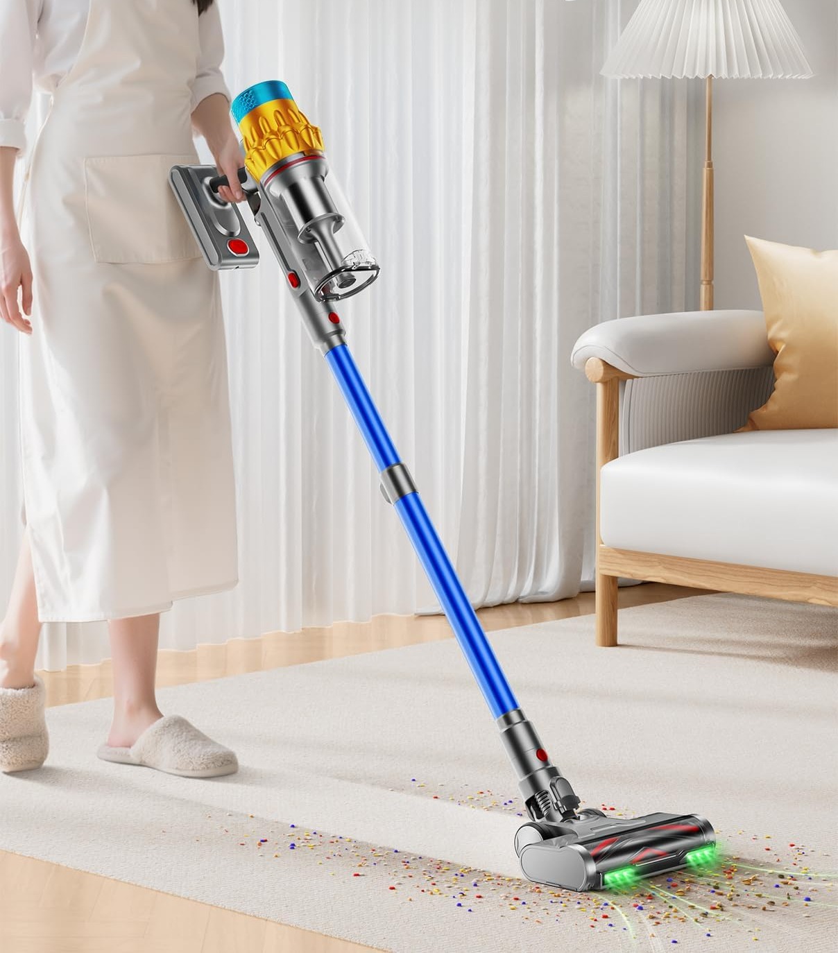 Bezprzewodowy odkurzacz AIDTIPS T18, moc 600 W, 70 min pracy zdjęcie 2