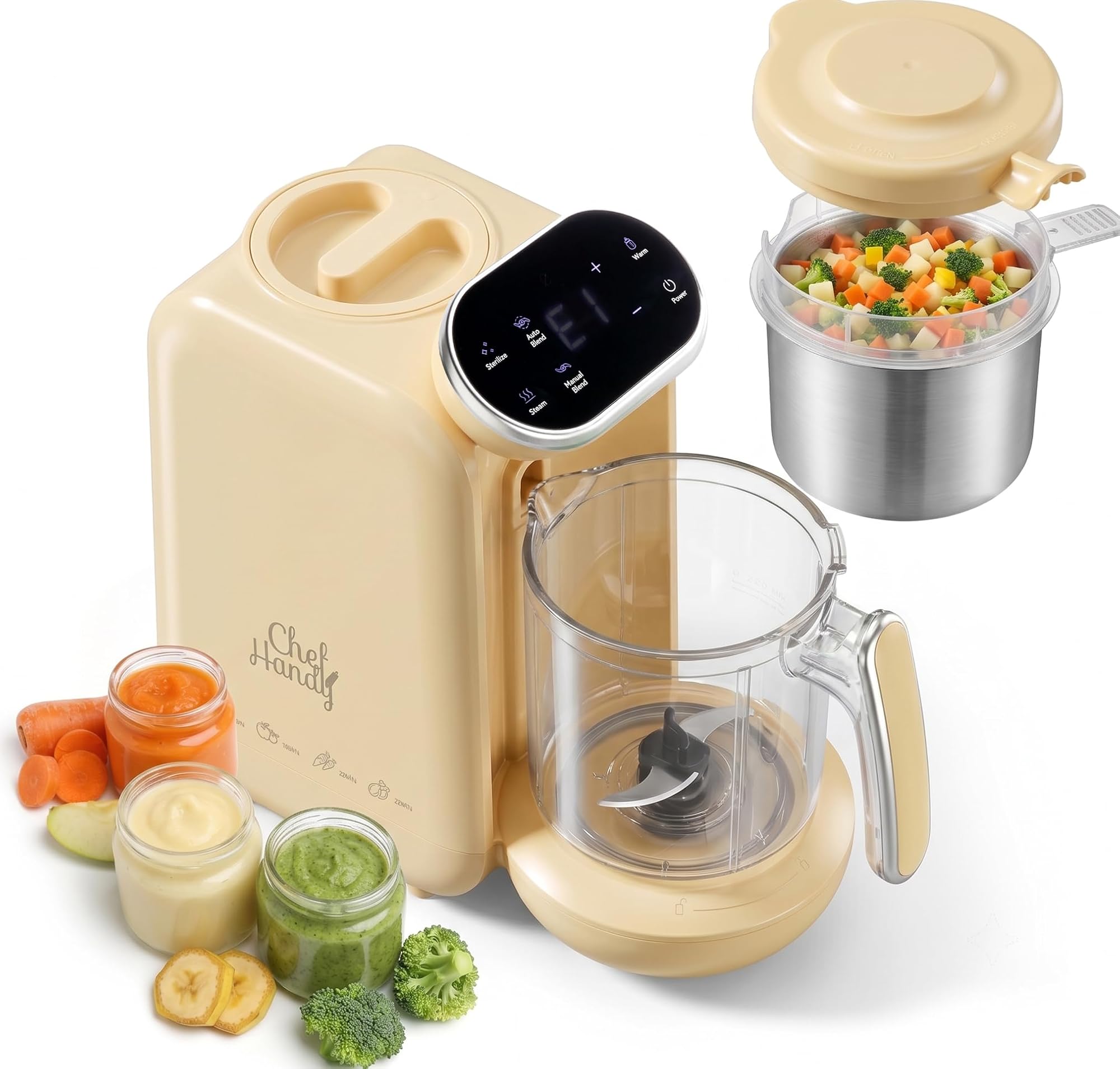 Parowar i blender dla niemowląt chefhandy, stal nierdzewna, 750 ml zdjęcie 1