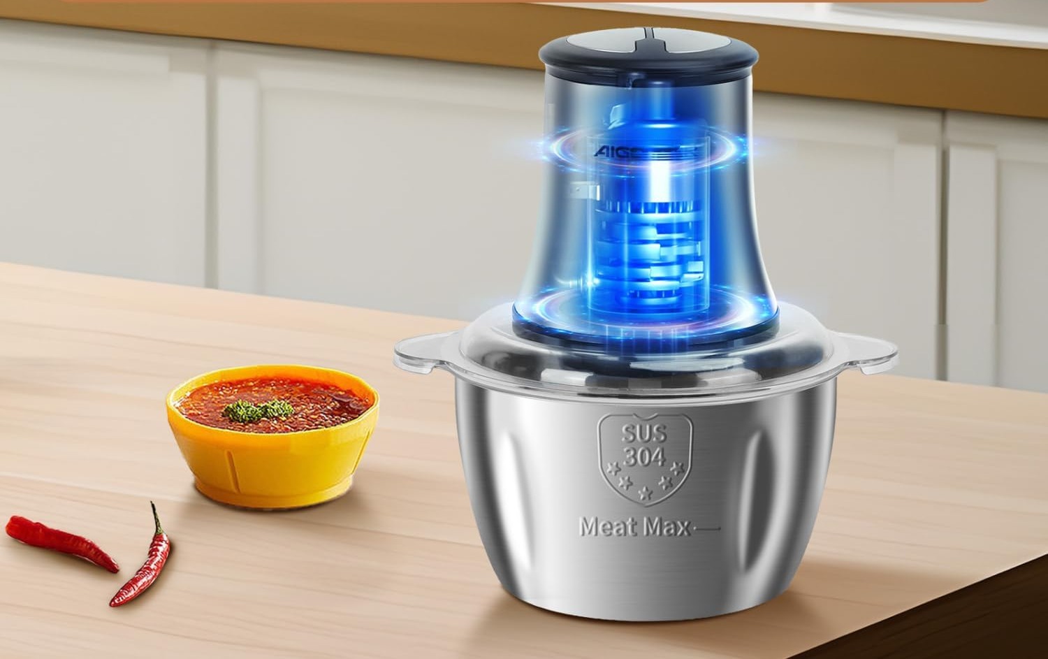 Robot Kuchenny 500W, pojemność 1,8L Aigostar Flor zdjęcie 2