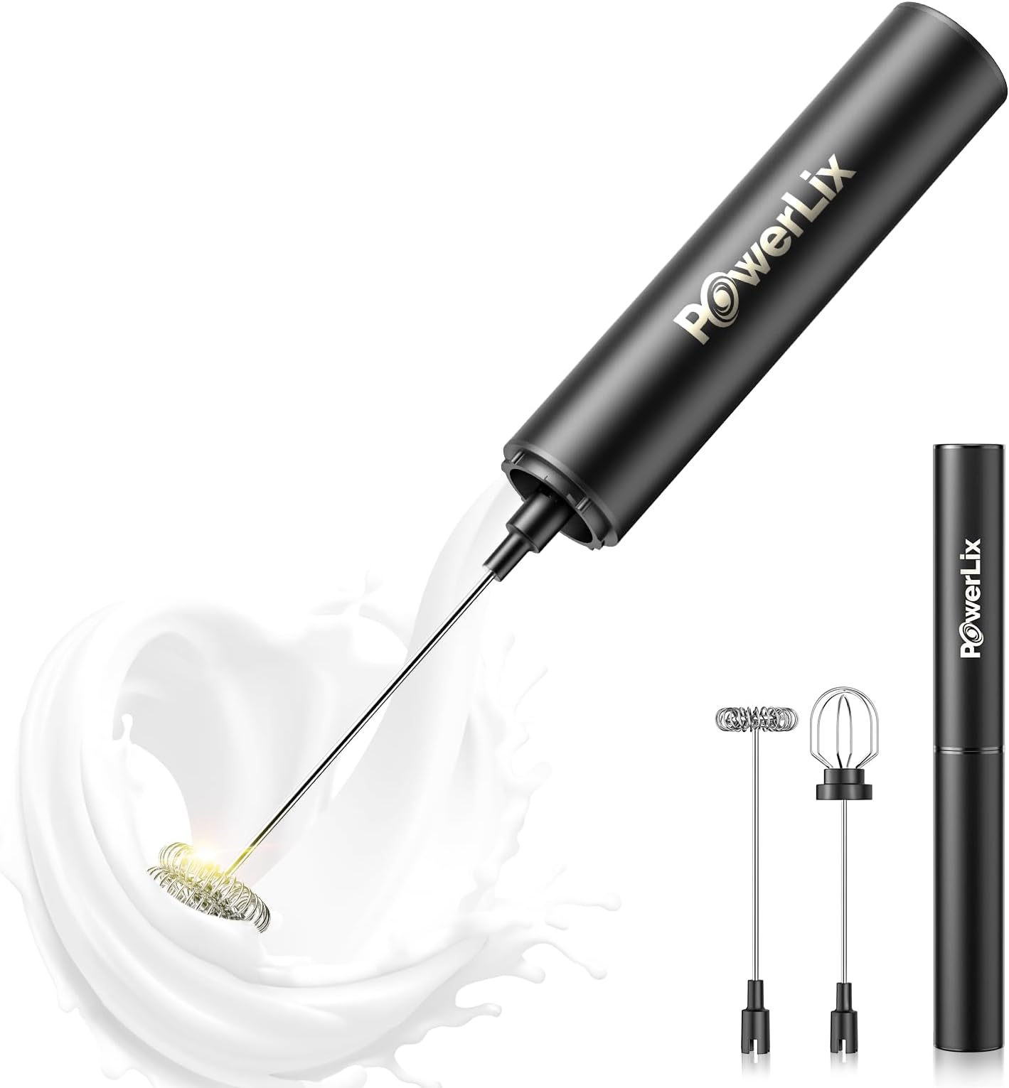Spieniacz do mleka 3 w 1 POWERLIX, ładowanie USB-C zdjęcie 1