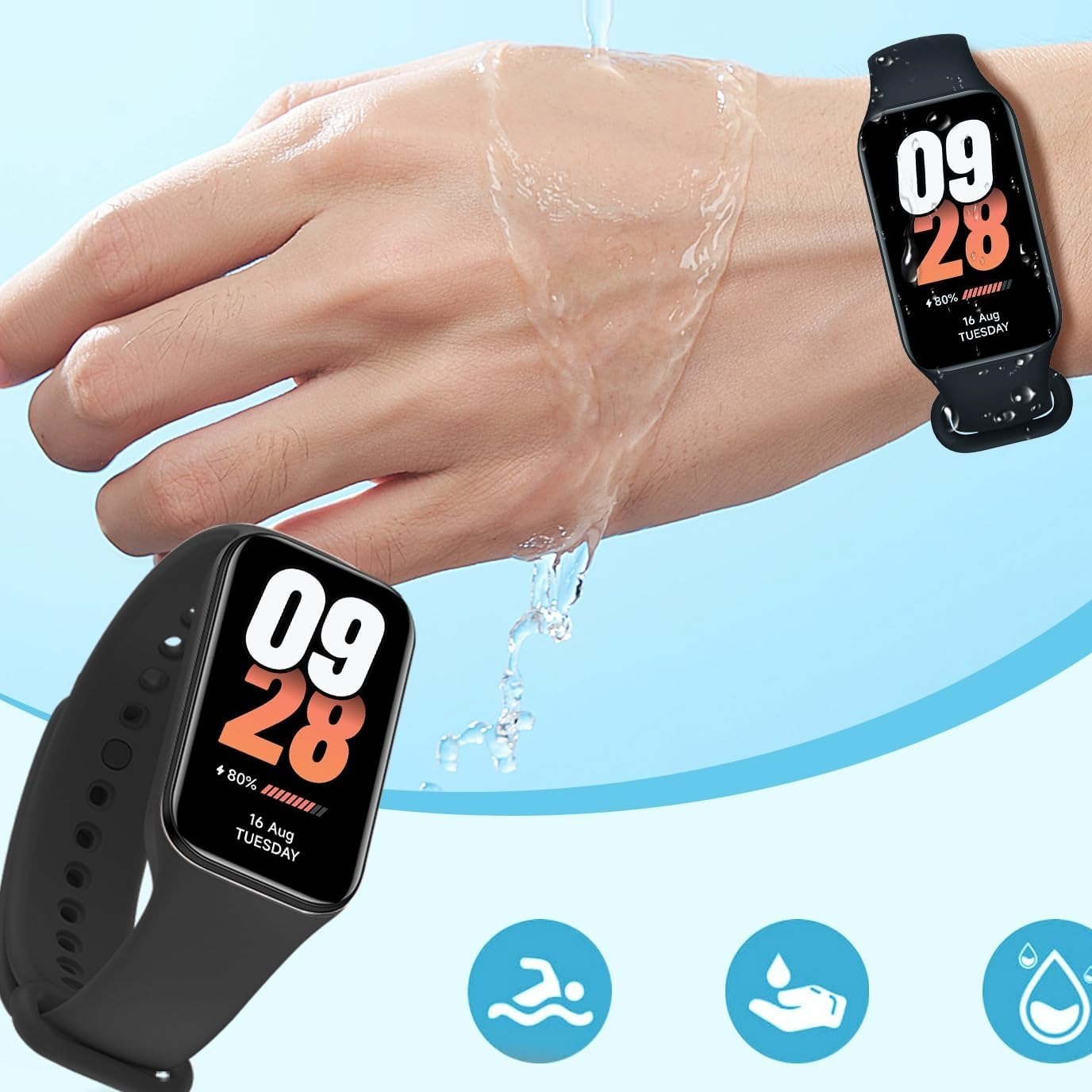 Smartband DABAOZHA, 14 dni pracy baterii, wodoszczelny 5ATM zdjęcie 4