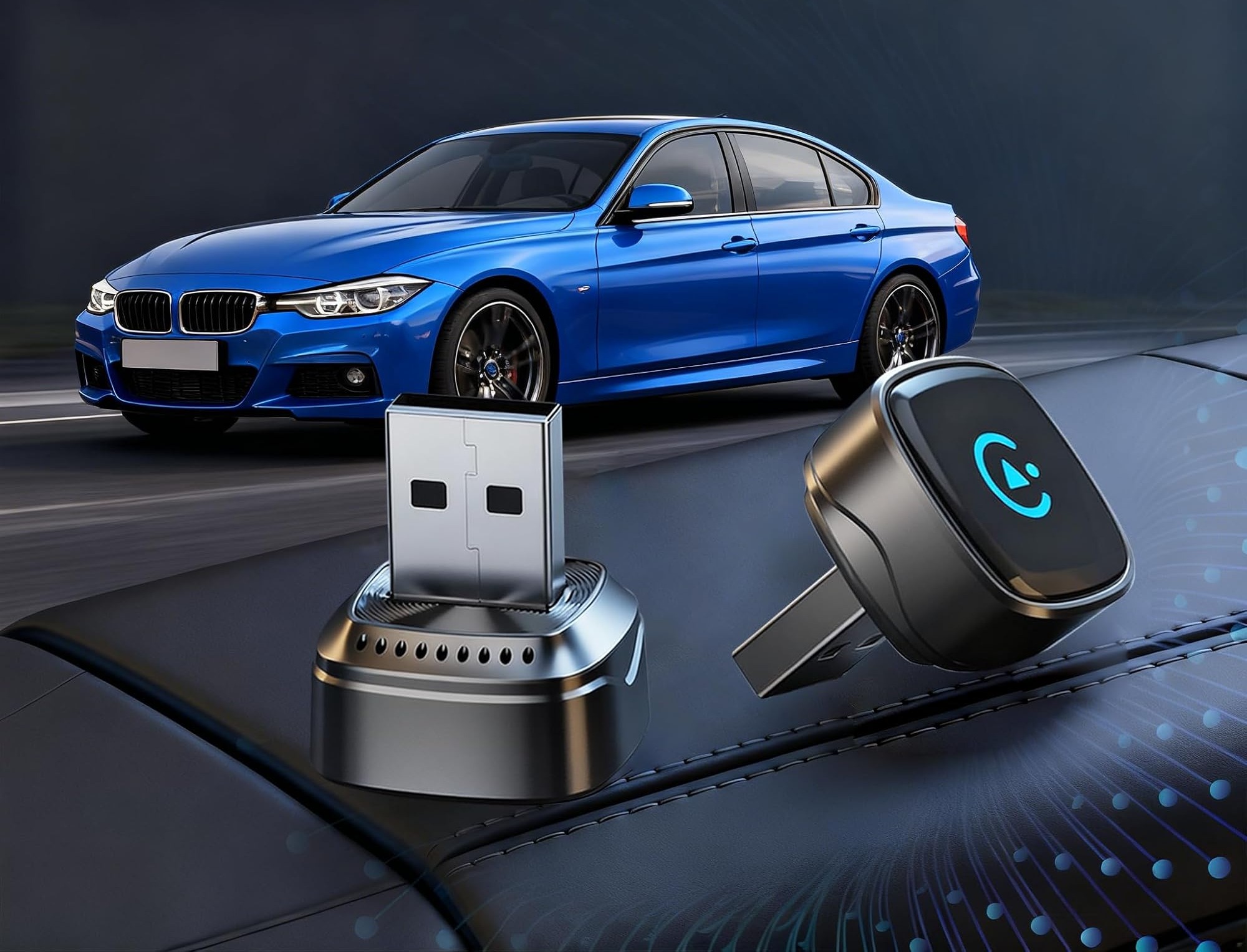 Bezprzewodowy adapter CarPlay KANANAFEEL, stabilne połączenie, biały zdjęcie 8