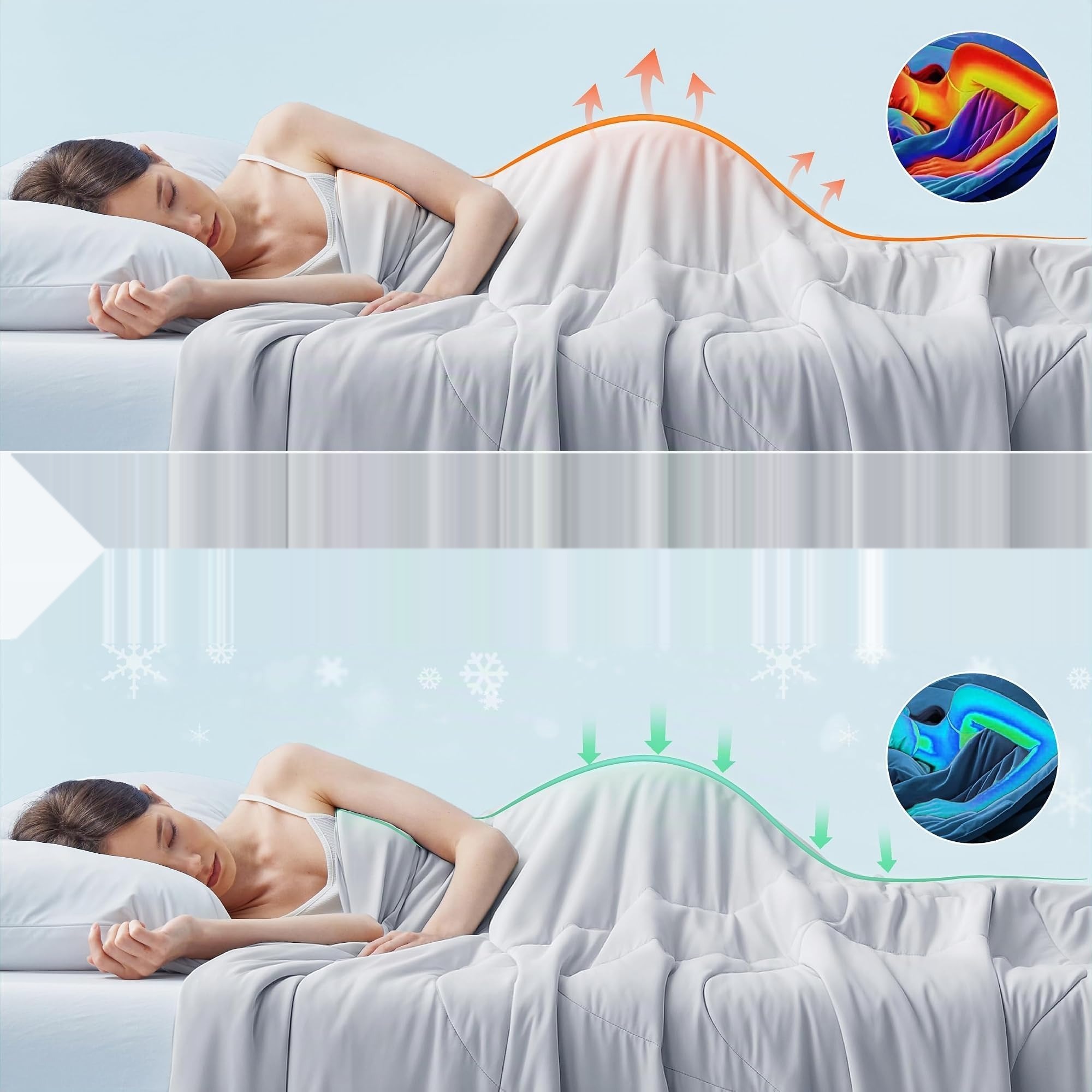Narzuta chłodząca 200x200 cm, miękka i przewiewna Bedsure zdjęcie 3