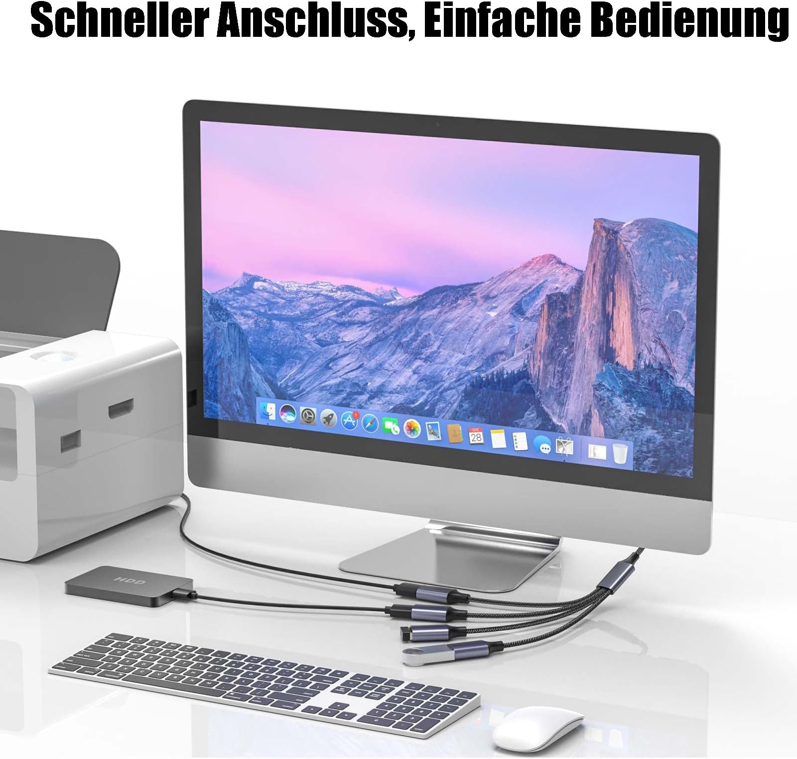 Rozdzielacz USB 1 do 4, kabel Y 1m z 1 wtyczką do 4 portów zdjęcie 5