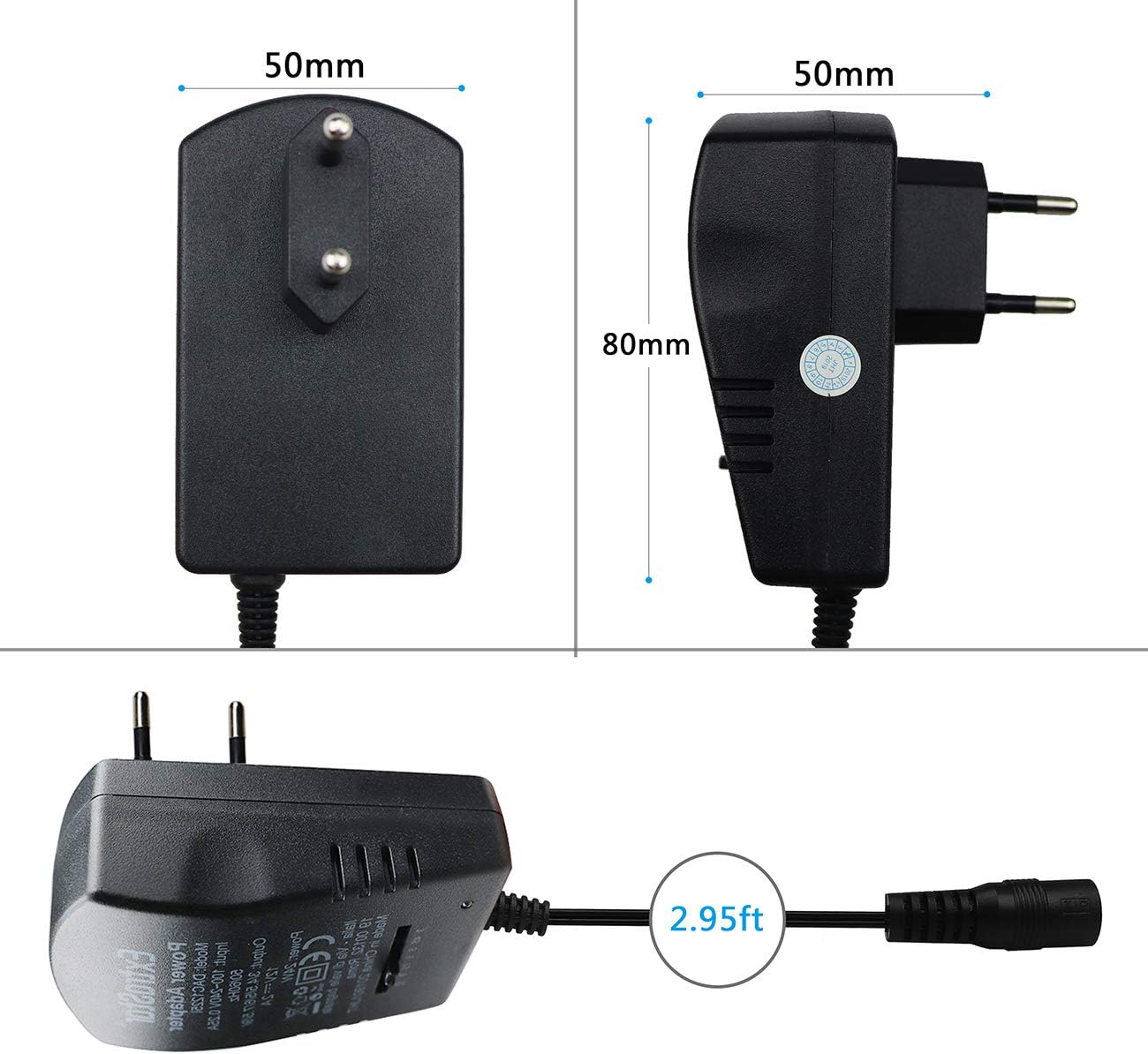 Uniwersalny zasilacz sieciowy 24 W z 6 wtyczkami DC 3 V, 12 V zdjęcie 5
