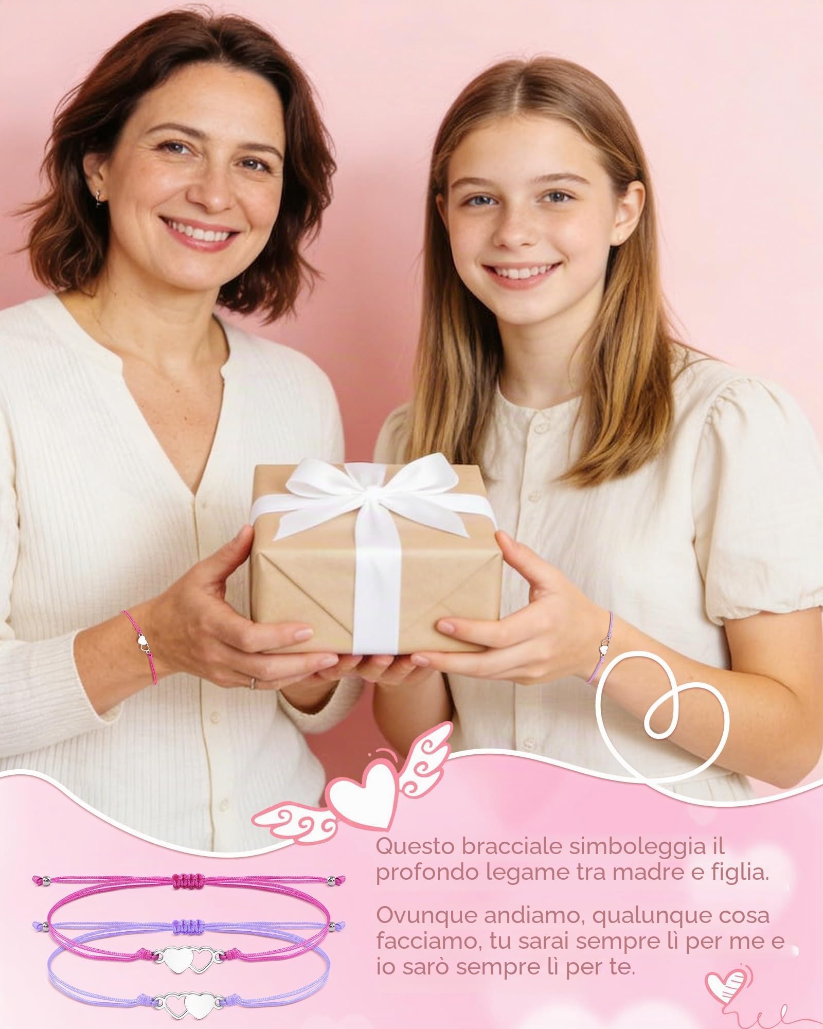 Bransoletki matka i córka Cheerslife, prezent na urodziny, Dzień Matki zdjęcie 2