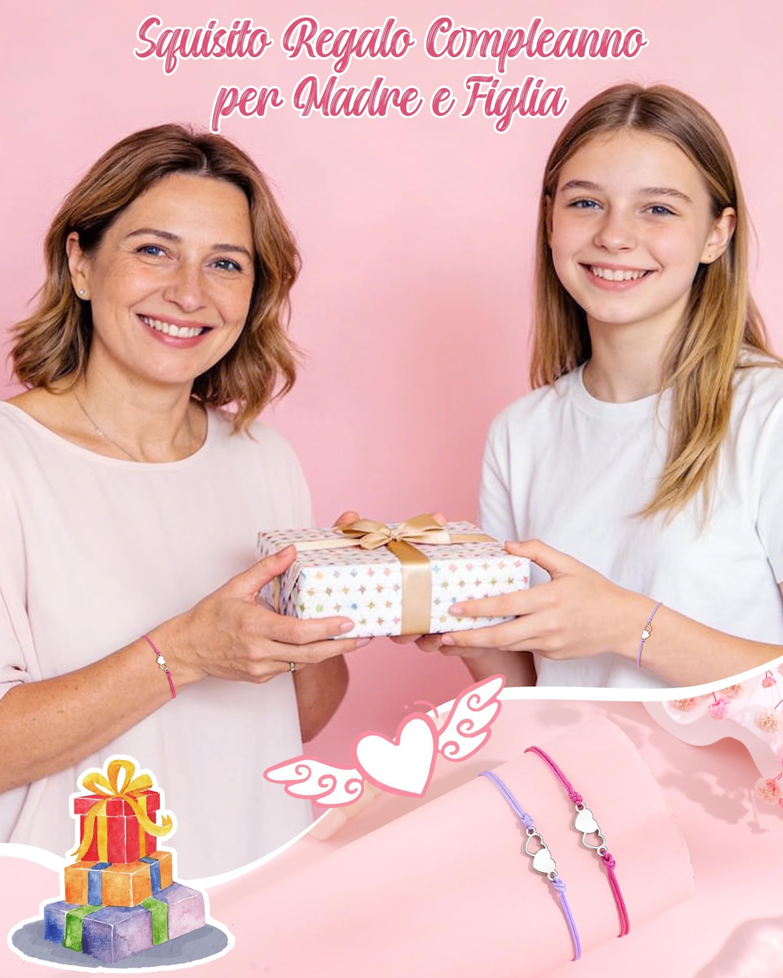 Bransoletki matka i córka Cheerslife, prezent na urodziny, Dzień Matki zdjęcie 3