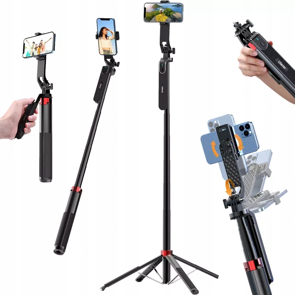 Statyw kijek do selfie z pilotem BT Ulanzi MA09 do telefonu kamery GoPro zdjęcie 2