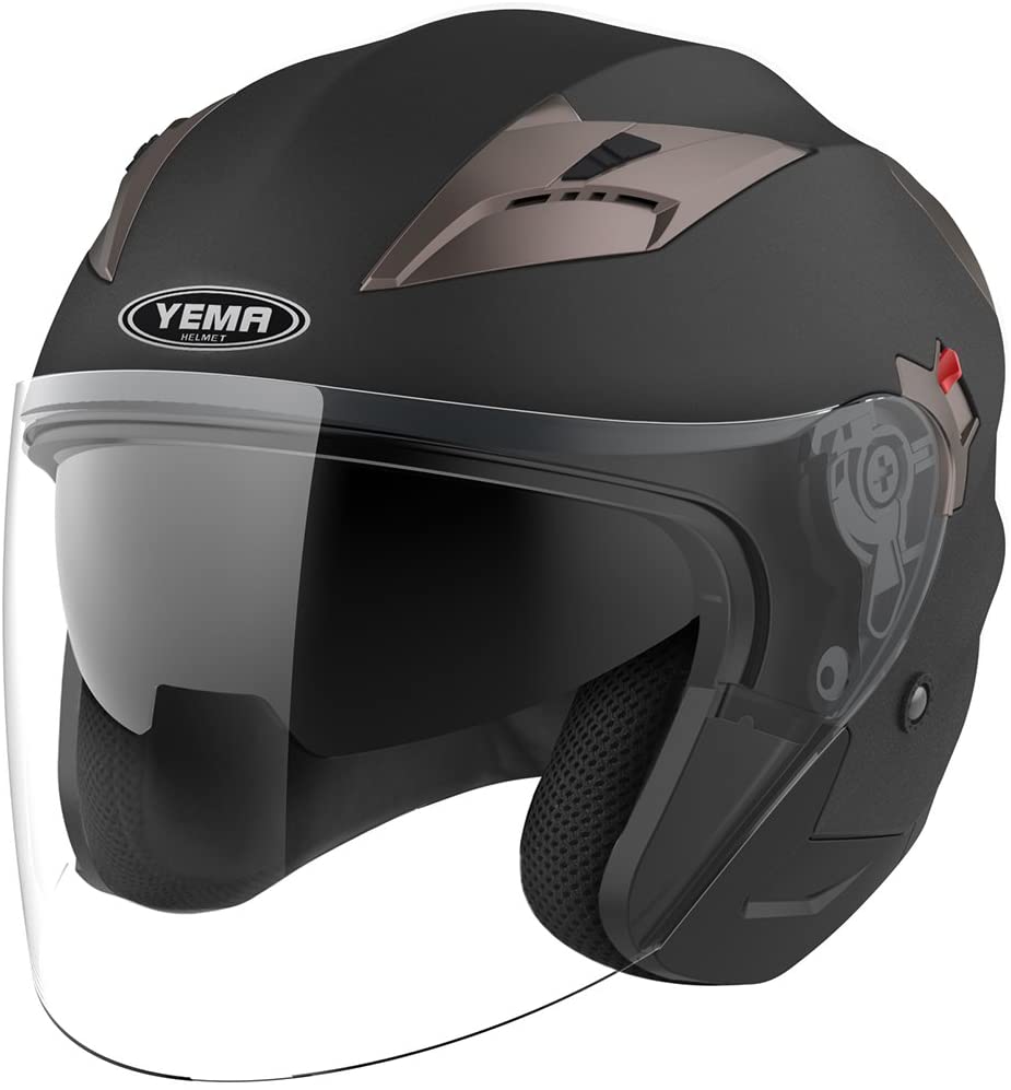 Kask motocyklowy Yema YM-627 czarny matowy zdjęcie 1