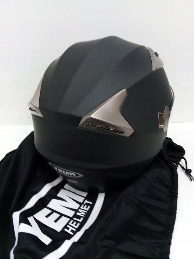 Kask motocyklowy Yema YM-627 czarny matowy zdjęcie 3