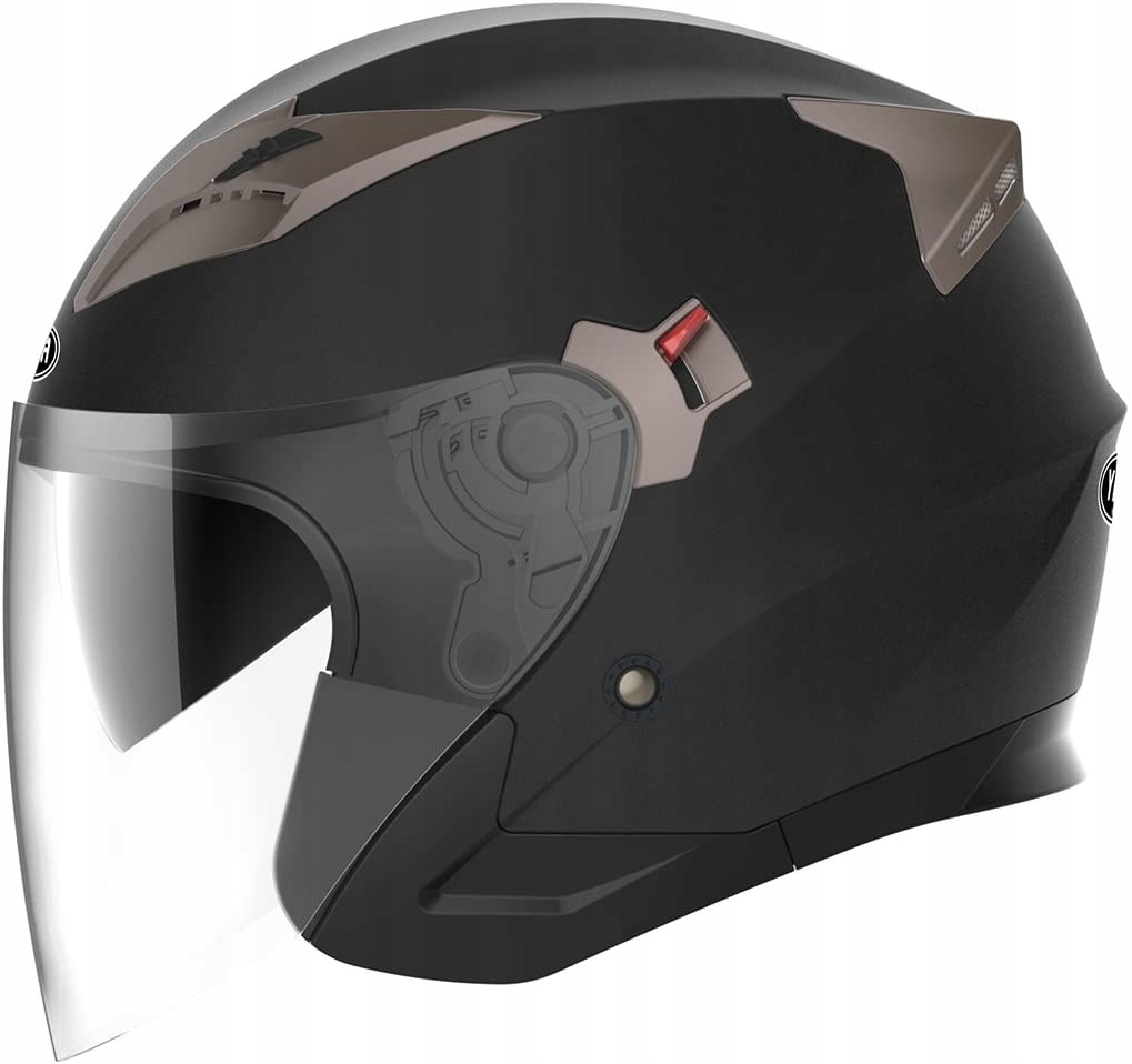 Kask motocyklowy Yema YM-627 czarny matowy zdjęcie 4