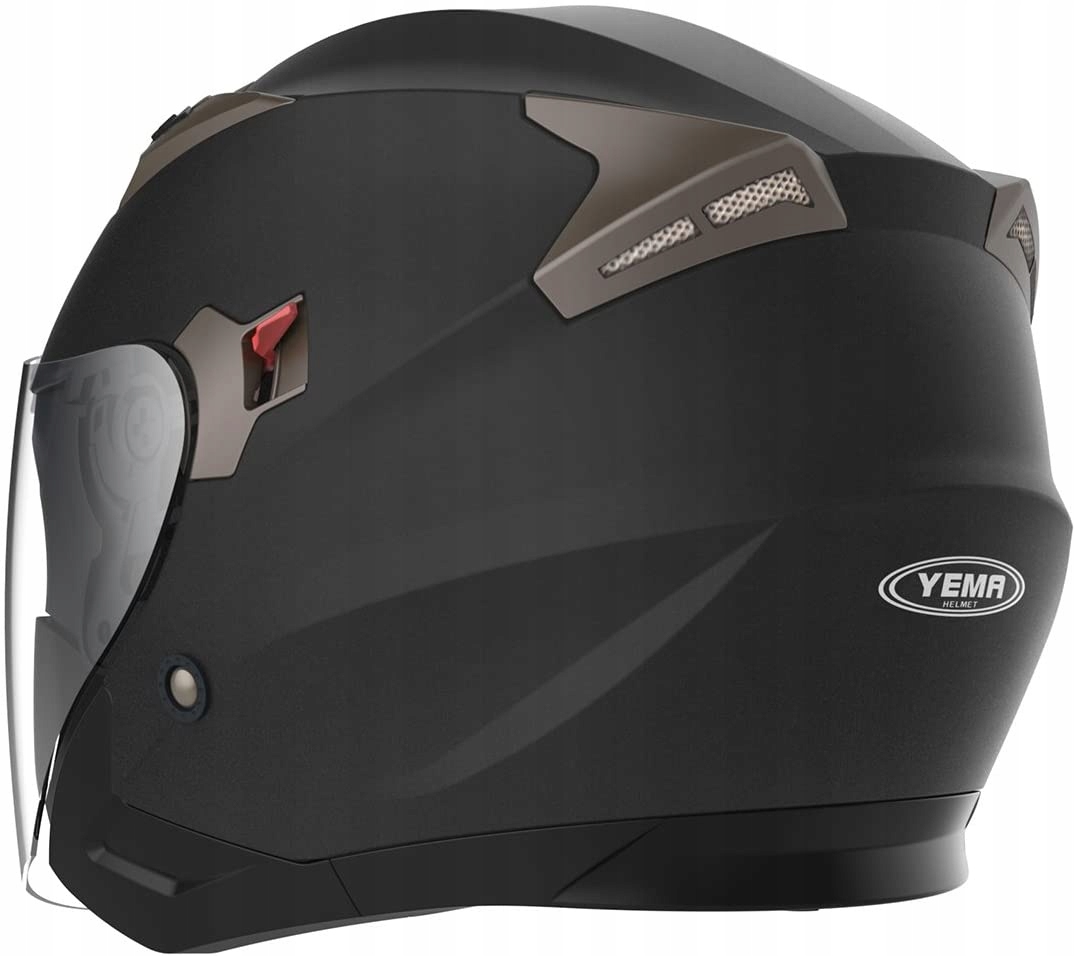 Kask motocyklowy Yema YM-627 czarny matowy zdjęcie 5