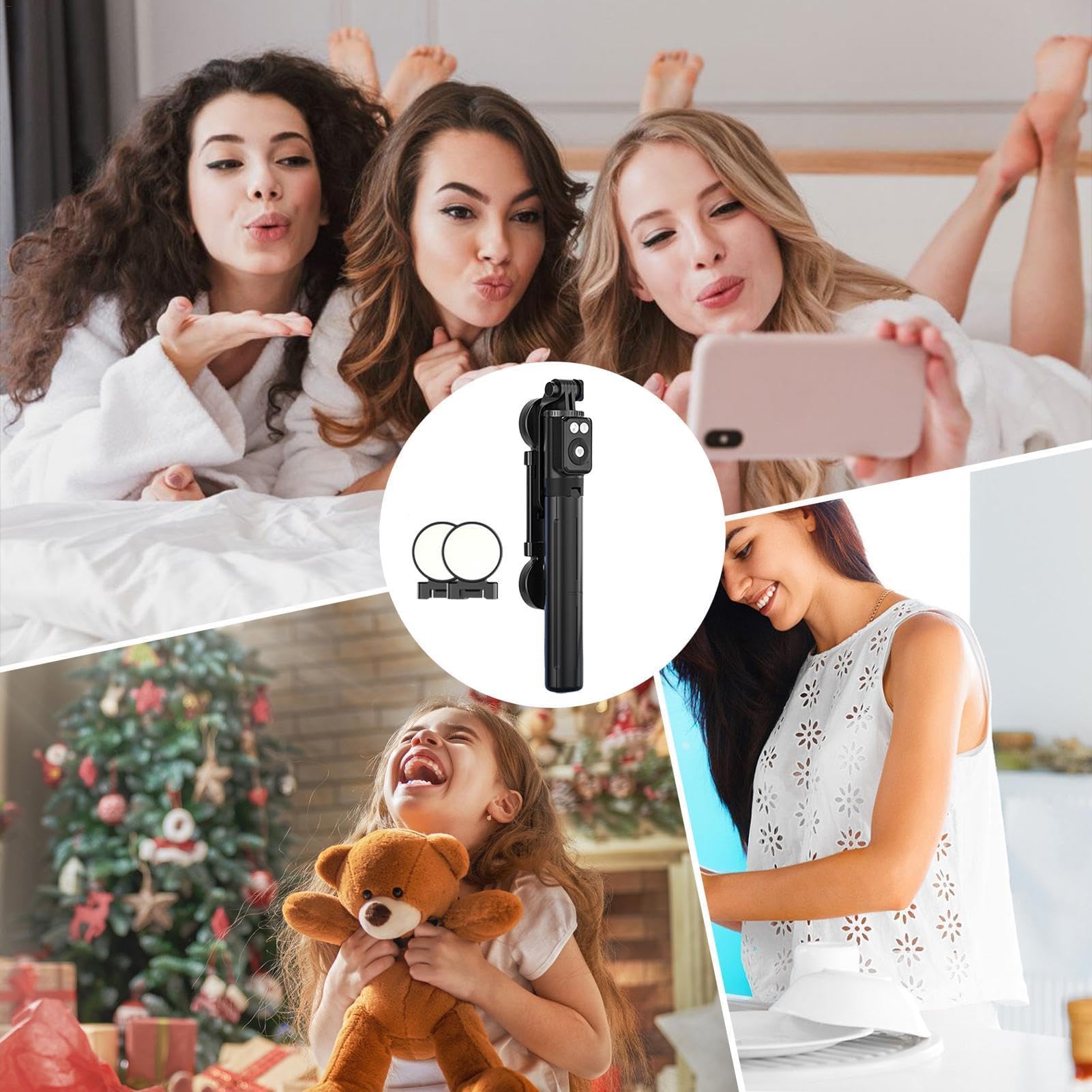 Statyw do telefonu z pilotem zdalnego sterowania, kijek do selfie ze | zdjęcie 4