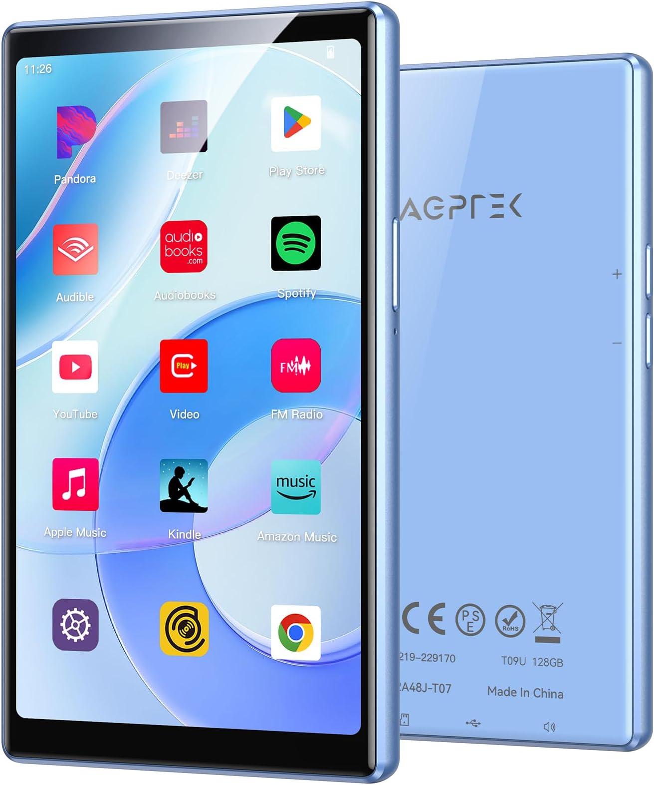 Odtwarzacz MP3 AGPTEK T09 5'', 128GB, Bluetooth, WiFi, Android zdjęcie 1