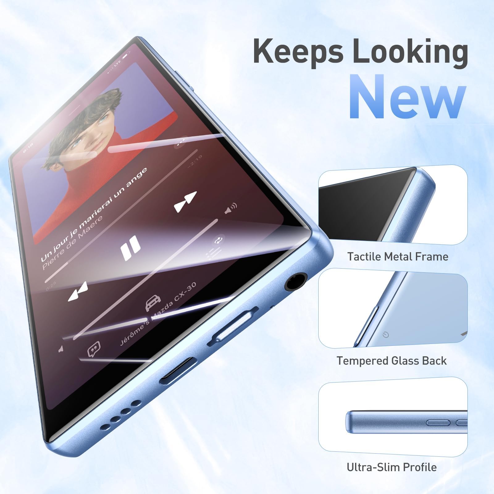 Odtwarzacz MP3 AGPTEK T09 5'', 128GB, Bluetooth, WiFi, Android zdjęcie 2