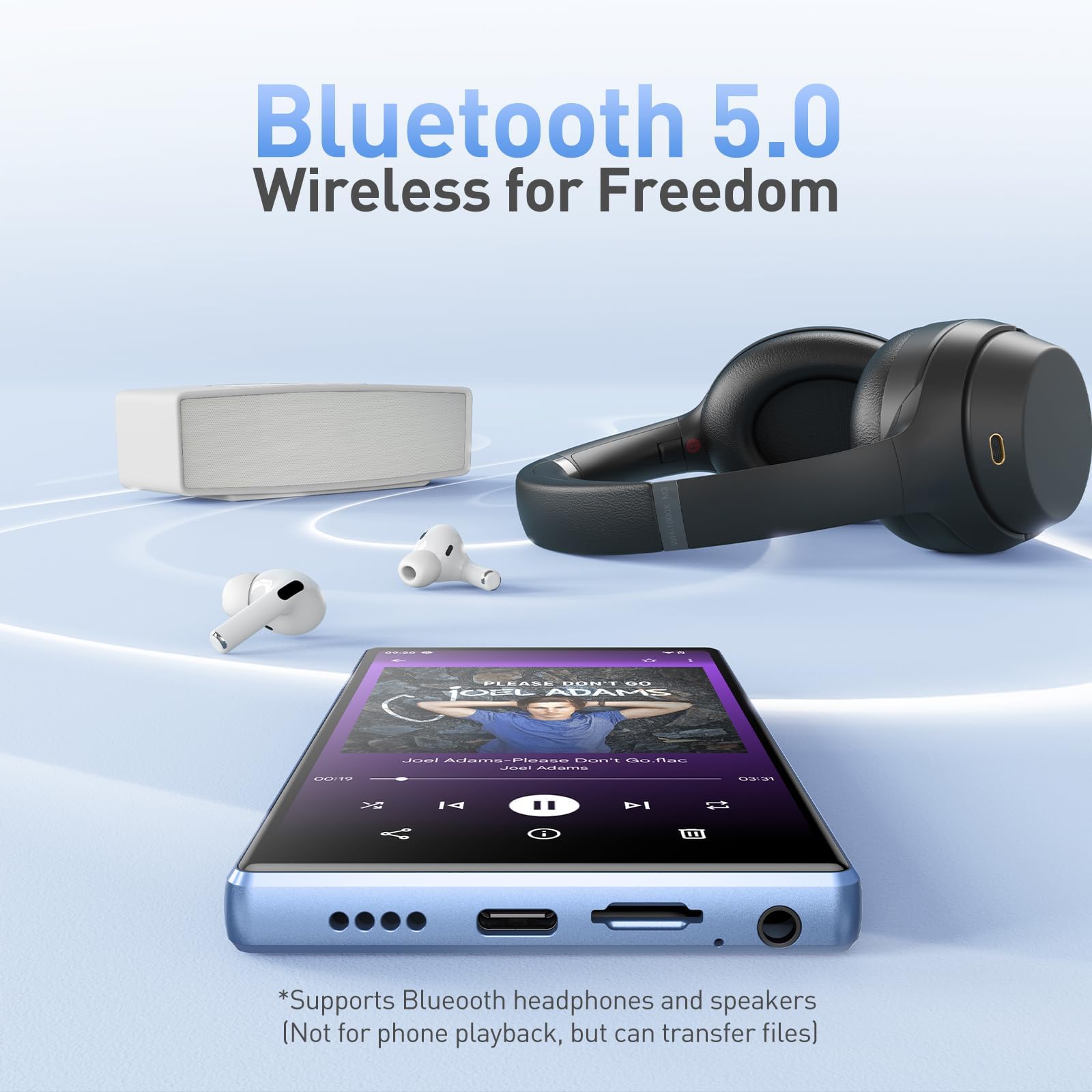 Odtwarzacz MP3 AGPTEK T09 5'', 128GB, Bluetooth, WiFi, Android zdjęcie 7
