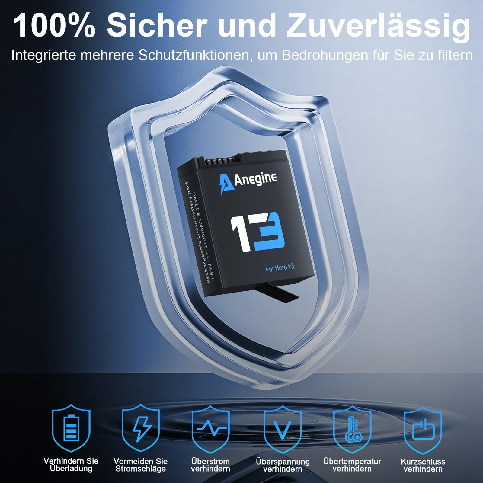 Hero 13 akumulator 2100 mAh i LED 3-kanałowa ładowarka USB do Hero 13 zdjęcie 4