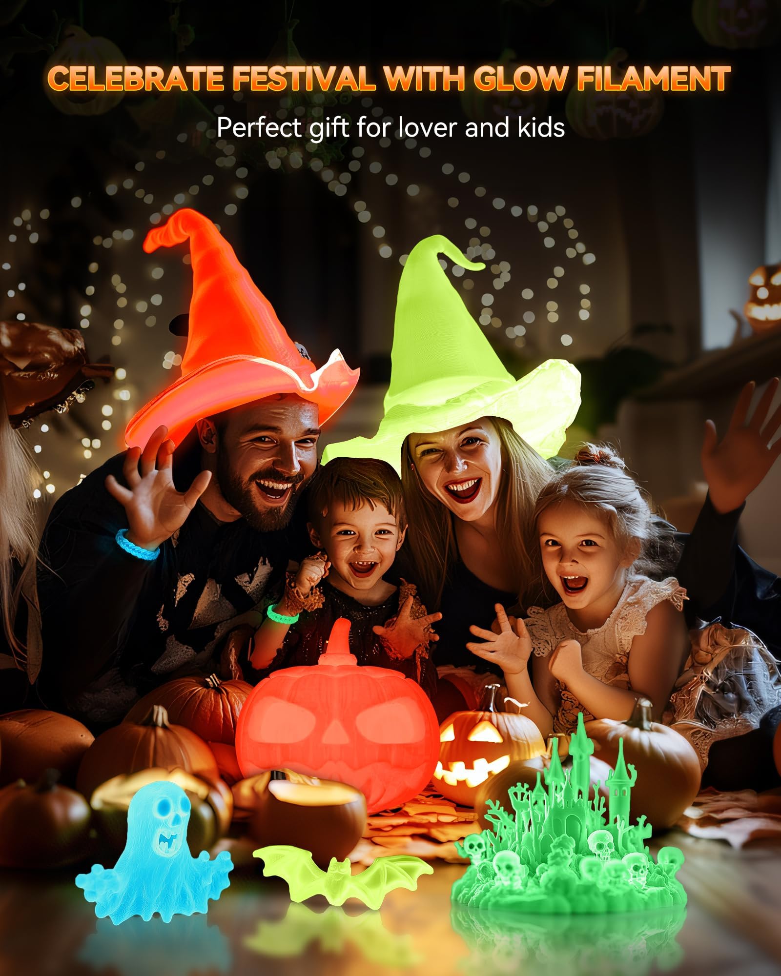 TECBEARS Świecący w ciemności filament PETG do drukarki 3D, 1,75 zdjęcie 5