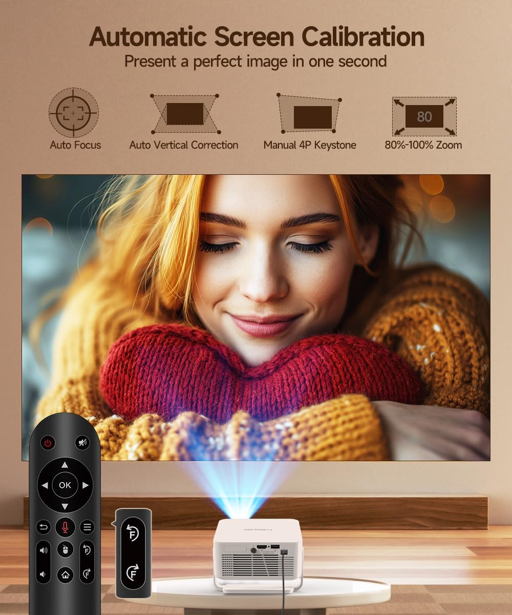 Projektor, HY300max Mini projektor 4K i 8K z podwójnym zakresem WiFi zdjęcie 6