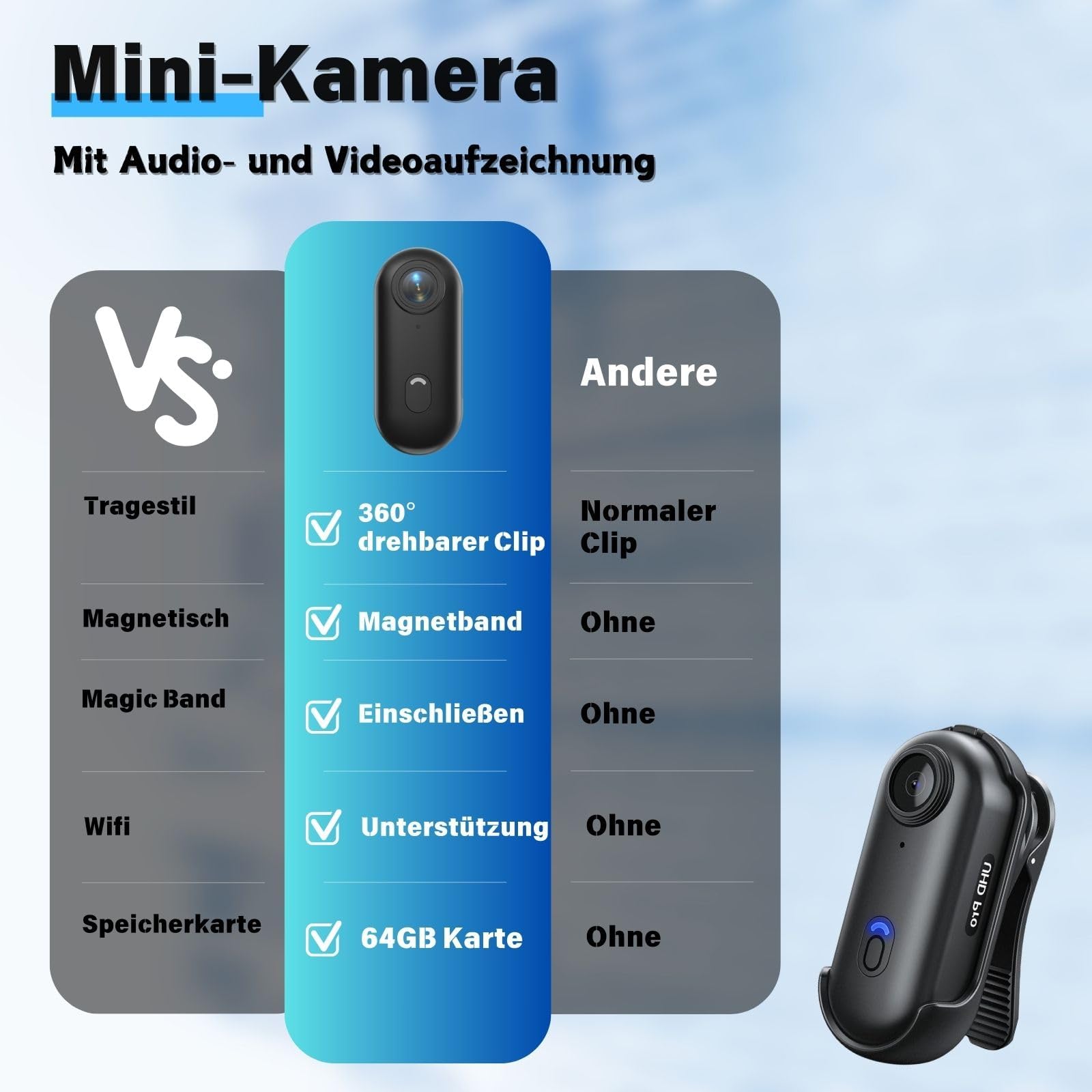 Kamery ciała 4K ze śledzeniem audio i wideo, wodoodporna kamera 4K zdjęcie 8