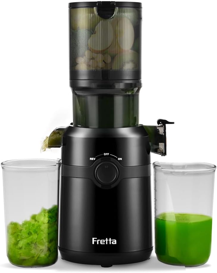FRETTA Wolnoobrotowa Wyciskarka Do Soków 200W 1L BPA Free Czarna zdjęcie 1