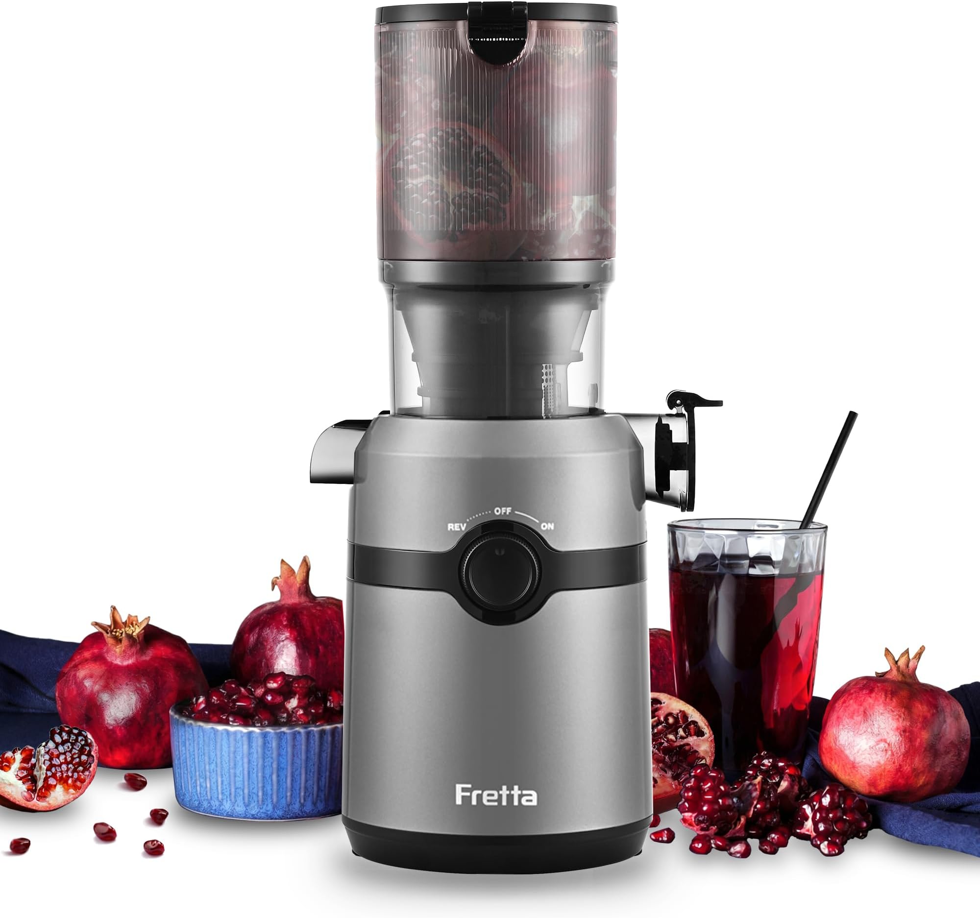 FRETTA Wolnoobrotowa Wyciskarka Do Soków 200W 1L BPA Free Czarna zdjęcie 8