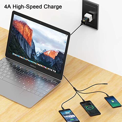 Kabel USB 3A 1,2m nylonowy pleciony 4 w 1 zdjęcie 5