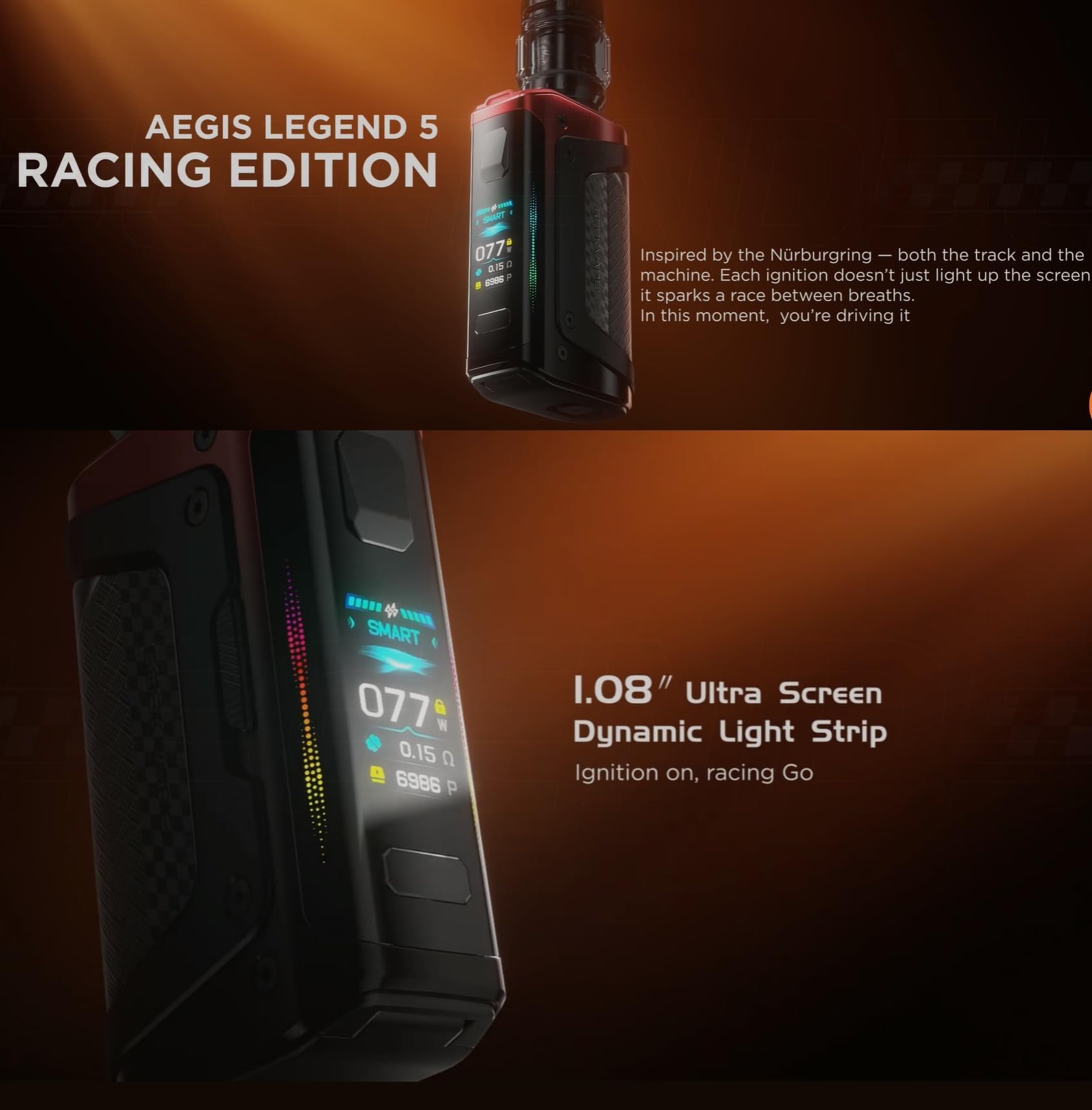Aegis Legend 5 Box Mod 200W z trybami ECO, Smart, Normal, Custom zdjęcie 3