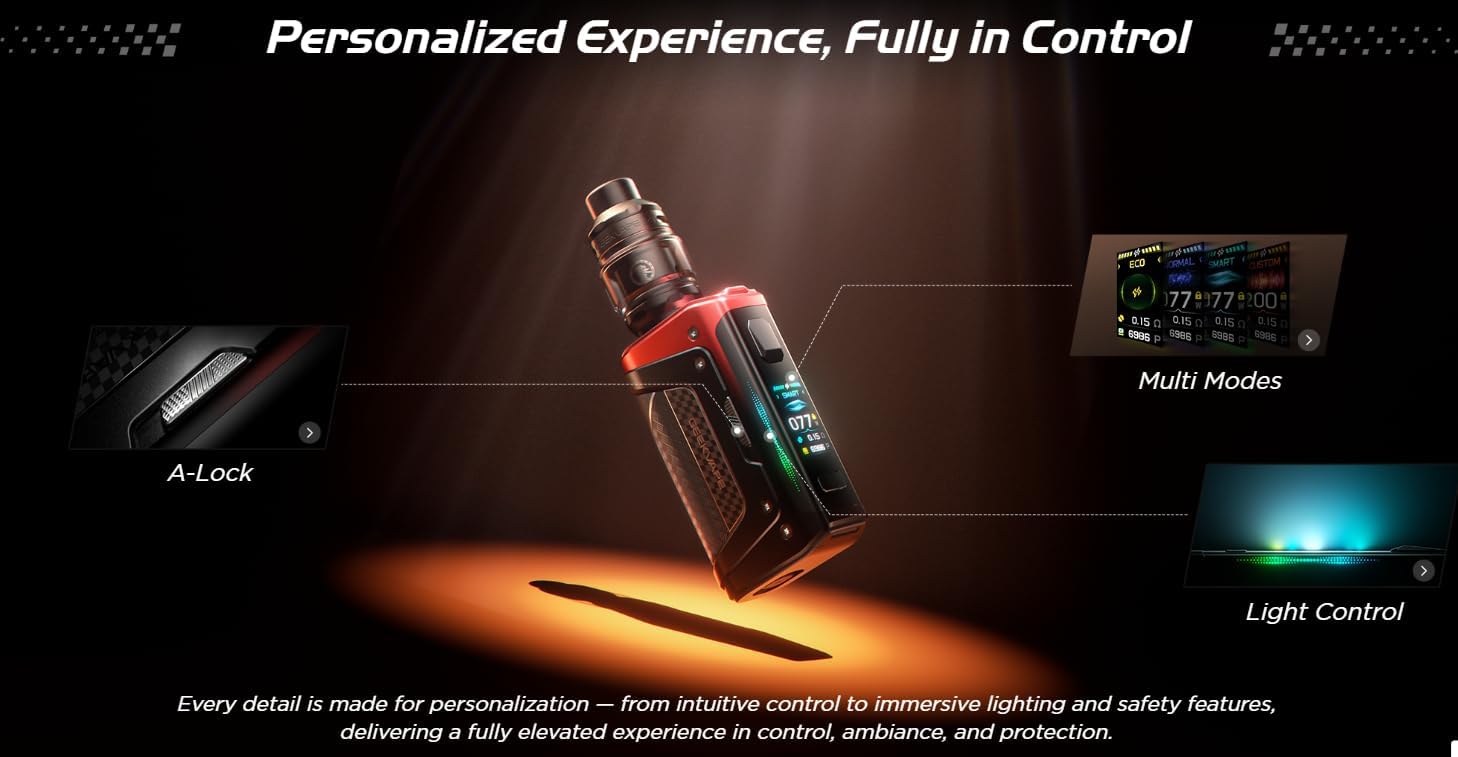 Aegis Legend 5 Box Mod 200W z trybami ECO, Smart, Normal, Custom zdjęcie 5