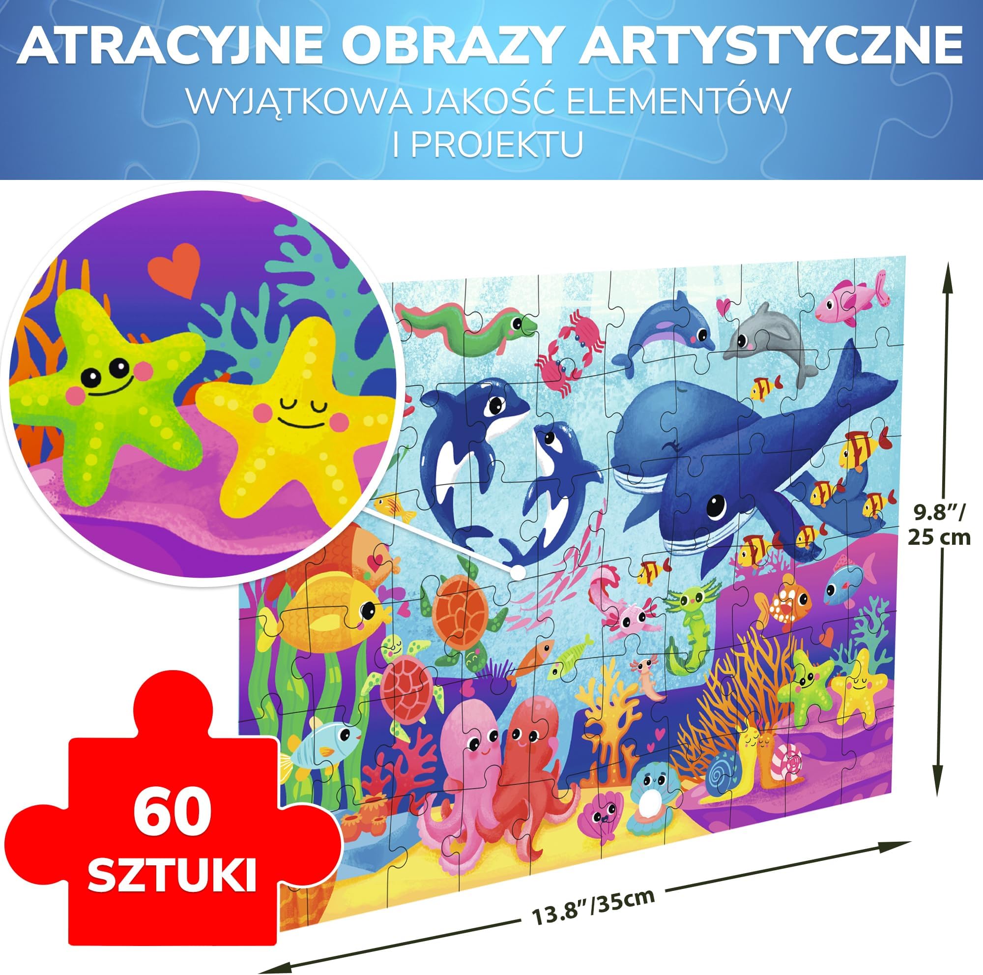 Solo 60-częściowy zestaw puzzli do tańca morskiego zdjęcie 2