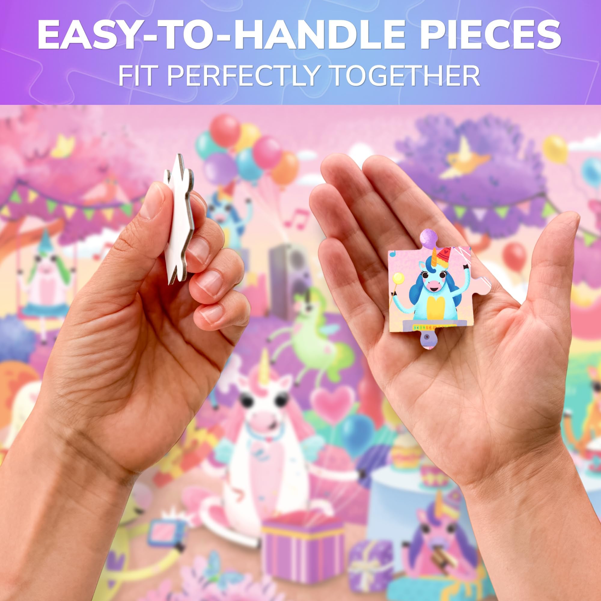Solo 60 sztuk puzzli na imprezę jednorożca zdjęcie 3