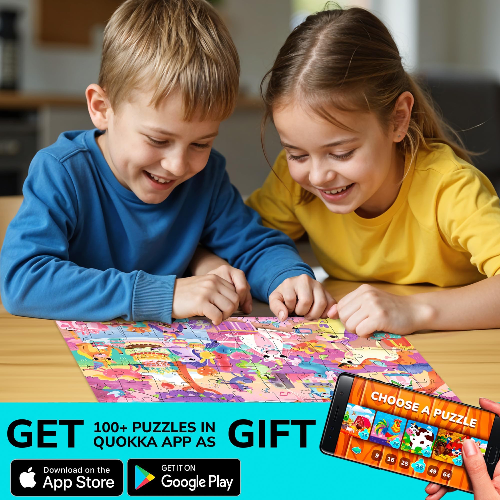 Solo 60 sztuk puzzli na imprezę jednorożca zdjęcie 5