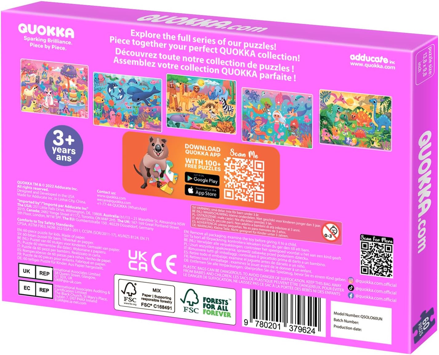Solo 60 sztuk puzzli na imprezę jednorożca zdjęcie 8