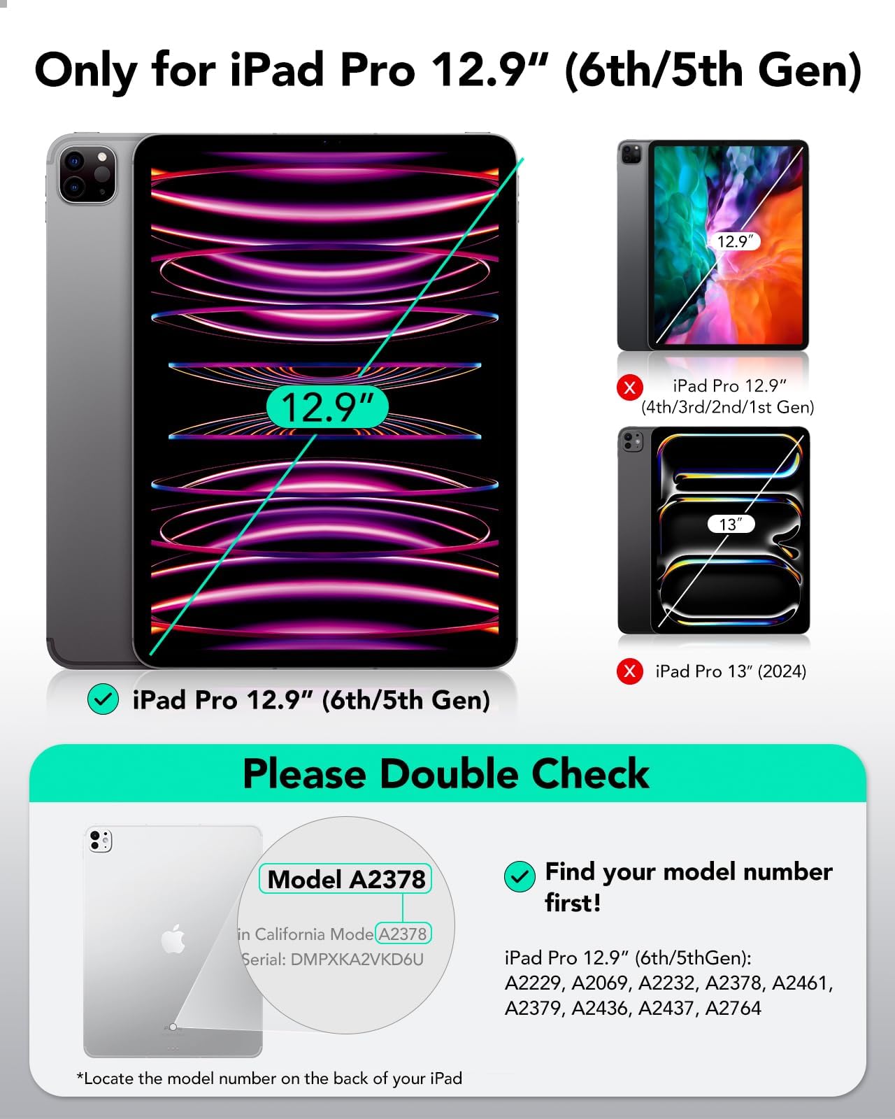 Hybrydowe etui kompatybilne z iPadem Pro 32.9 cm (2022/2021), iPad Pro zdjęcie 2