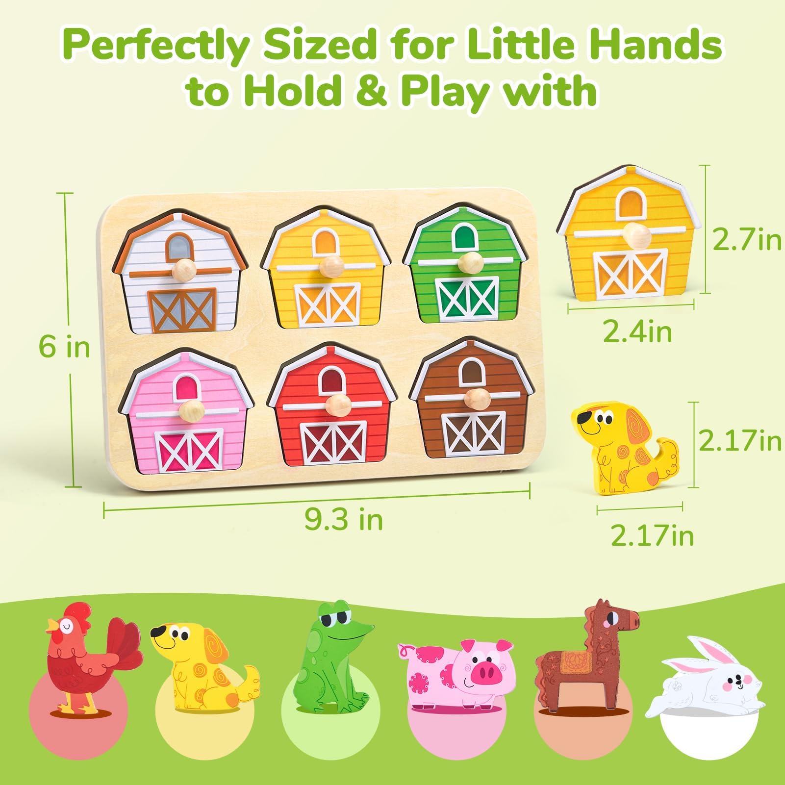 Drewniane puzzle dla dzieci od 1 roku, Zabawka Montessori zdjęcie 3