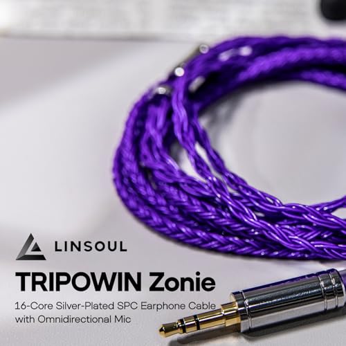 Linsoul Tripowin Zonie 16 Core srebrny kabel do słuchawek SPC do KZ zdjęcie 2