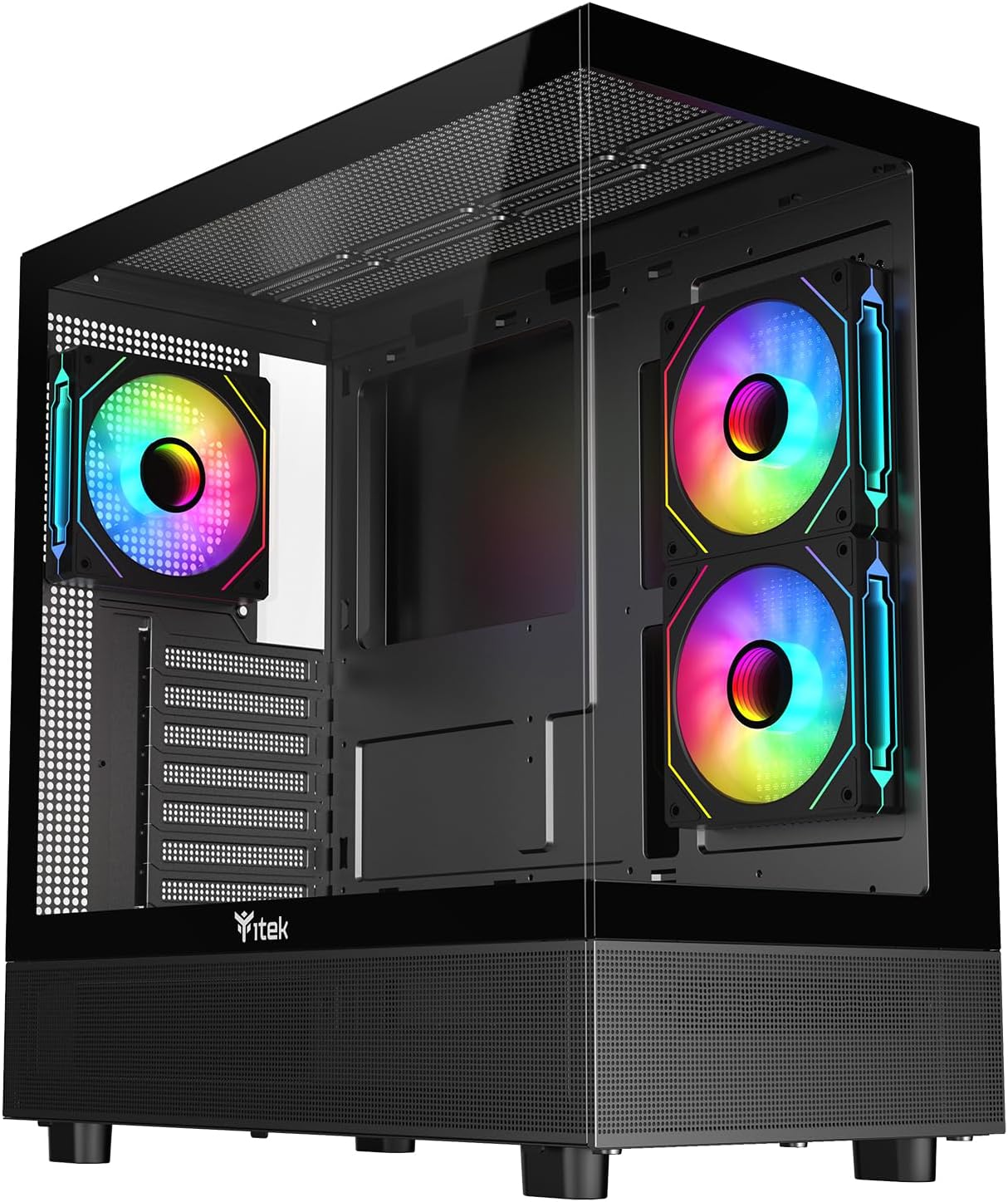 Case SHOWBUI 42B, obudowa gamingowa ATX, 3 wentylatory 12 cm ARGB zdjęcie 1