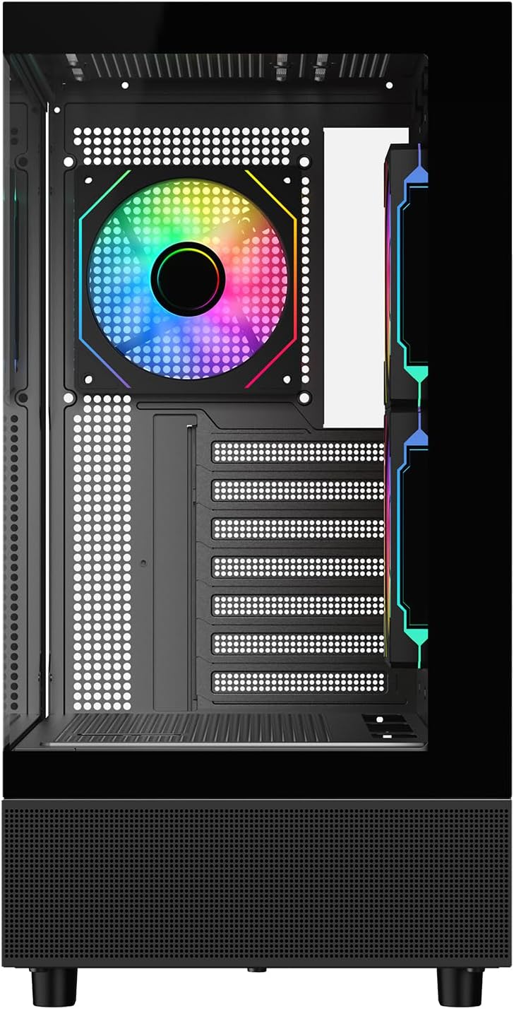 Case SHOWBUI 42B, obudowa gamingowa ATX, 3 wentylatory 12 cm ARGB zdjęcie 2
