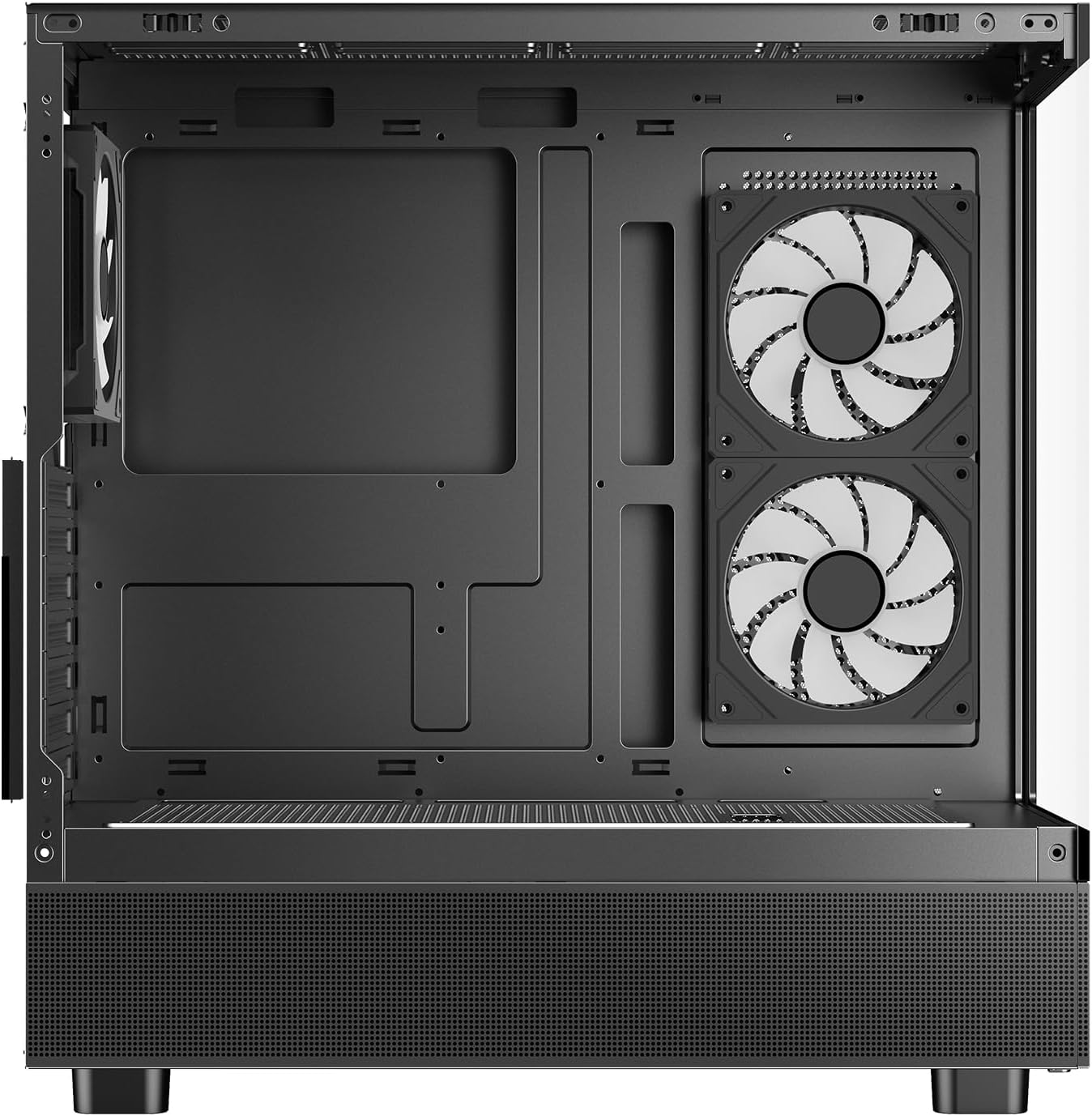 Case SHOWBUI 42B, obudowa gamingowa ATX, 3 wentylatory 12 cm ARGB zdjęcie 4