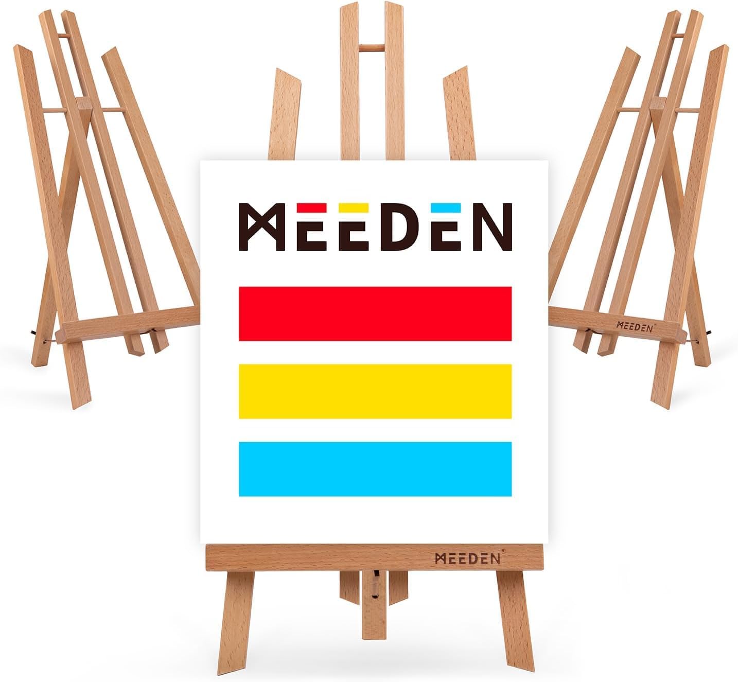 MEEDEN 3 sztuki drewnianej sztalugi stołowej 50 cm dla dzieci zdjęcie 1