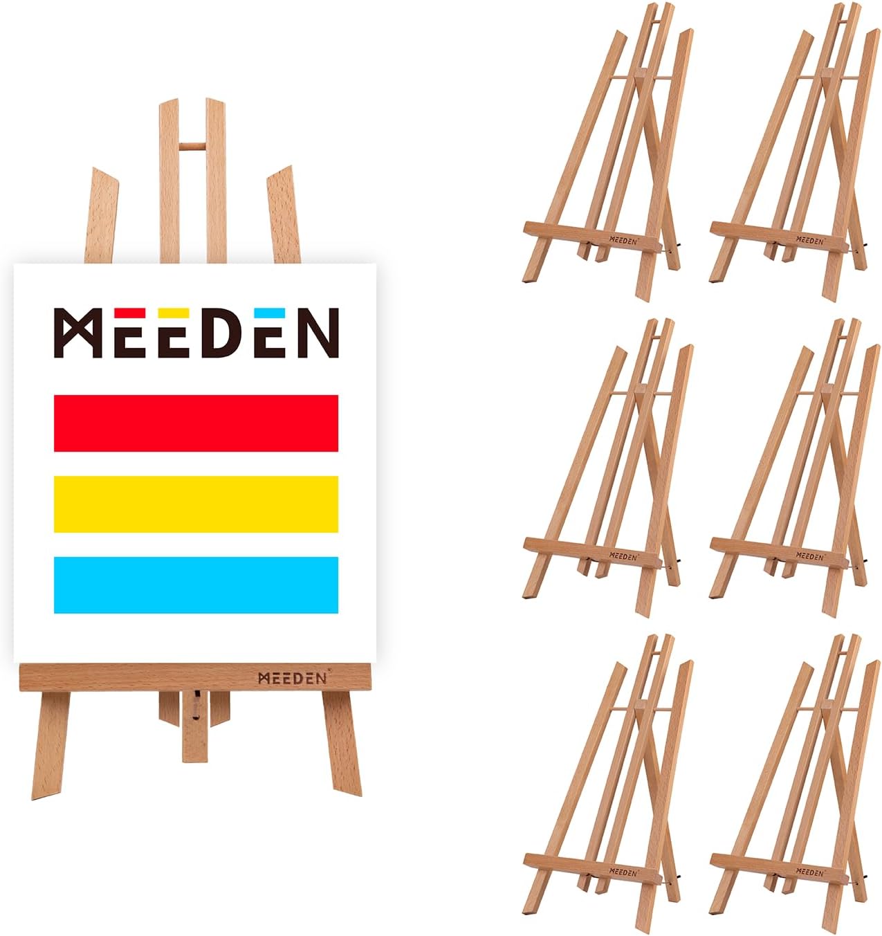 MEEDEN 3 sztuki drewnianej sztalugi stołowej 50 cm dla dzieci zdjęcie 5