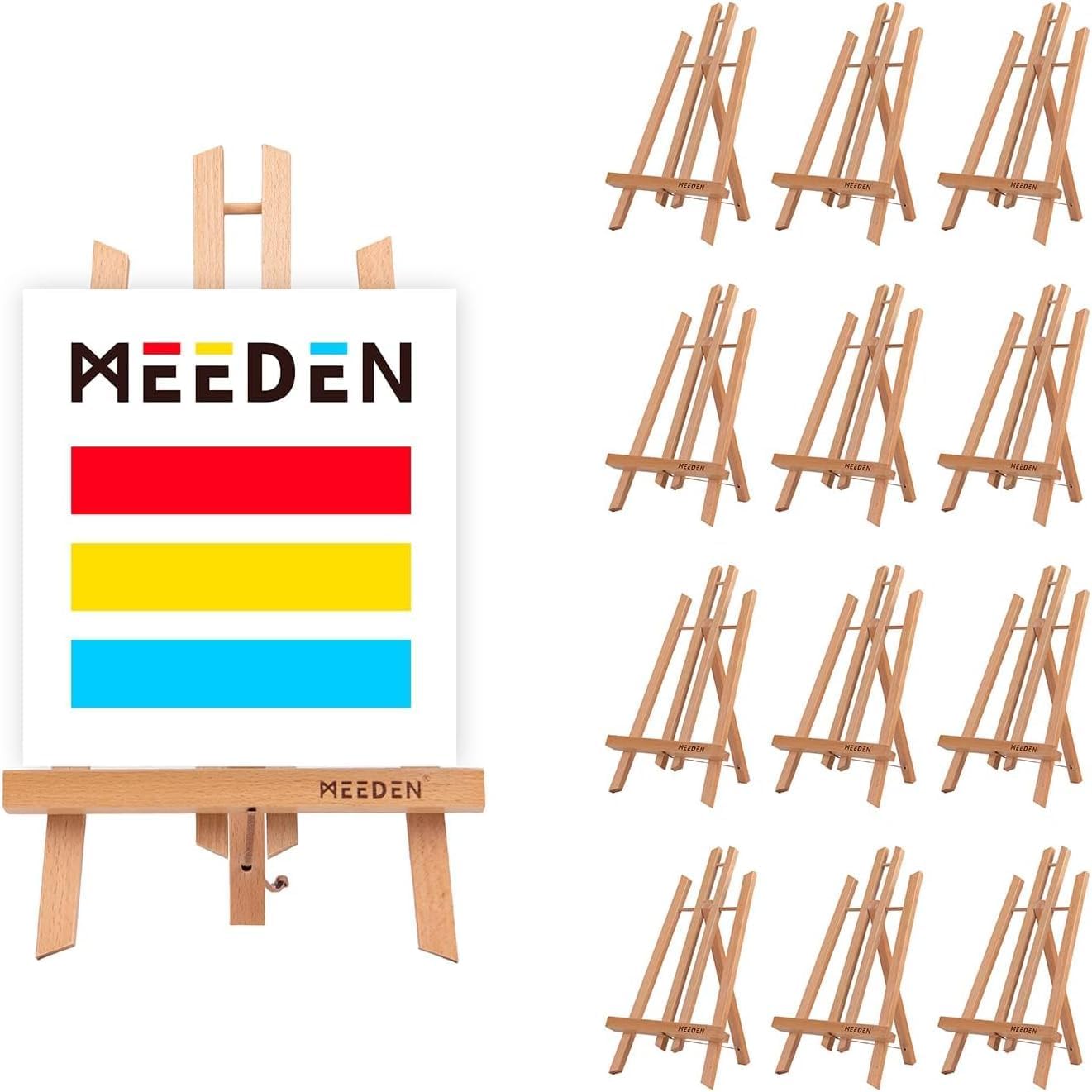 MEEDEN 3 sztuki drewnianej sztalugi stołowej 50 cm dla dzieci zdjęcie 7