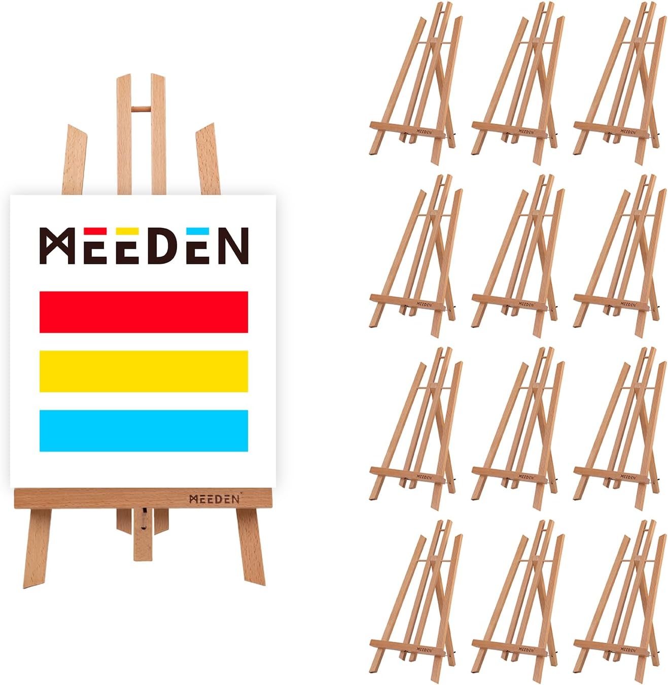 MEEDEN 3 sztuki drewnianej sztalugi stołowej 50 cm dla dzieci zdjęcie 8