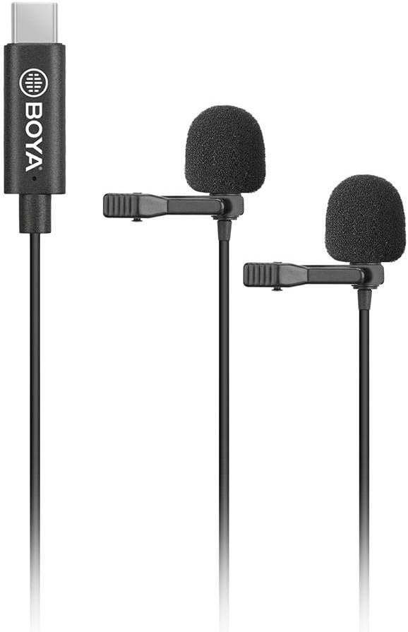 BOYA BY-M3D cyfrowe dwugłowicowe mikrofony krawatowe USB typu C zdjęcie 1