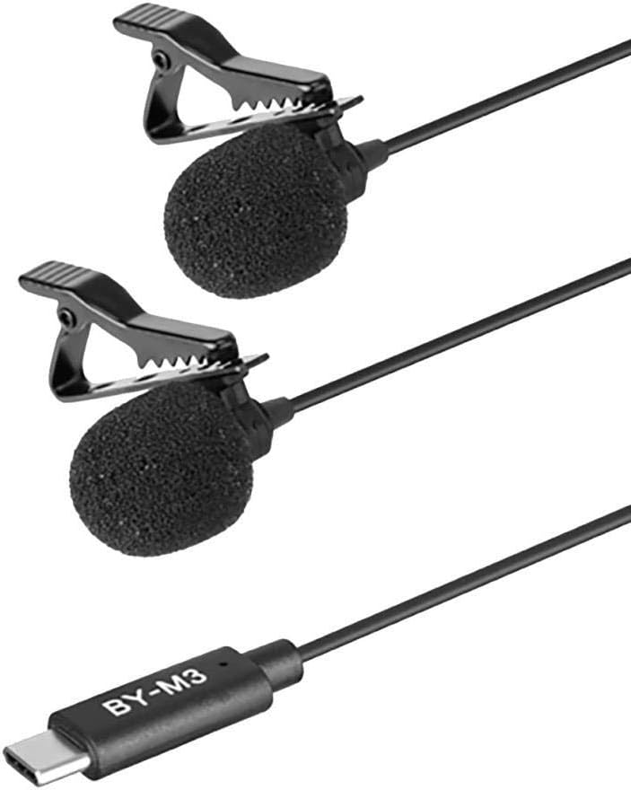BOYA BY-M3D cyfrowe dwugłowicowe mikrofony krawatowe USB typu C zdjęcie 2