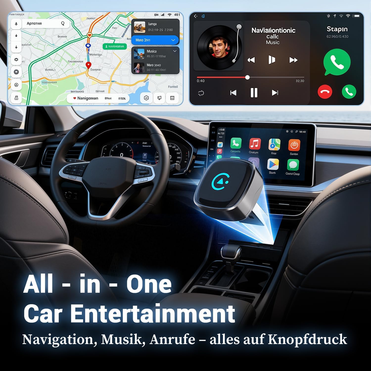 Bezprzewodowy adapter CarPlay w kolorze białym zdjęcie 2