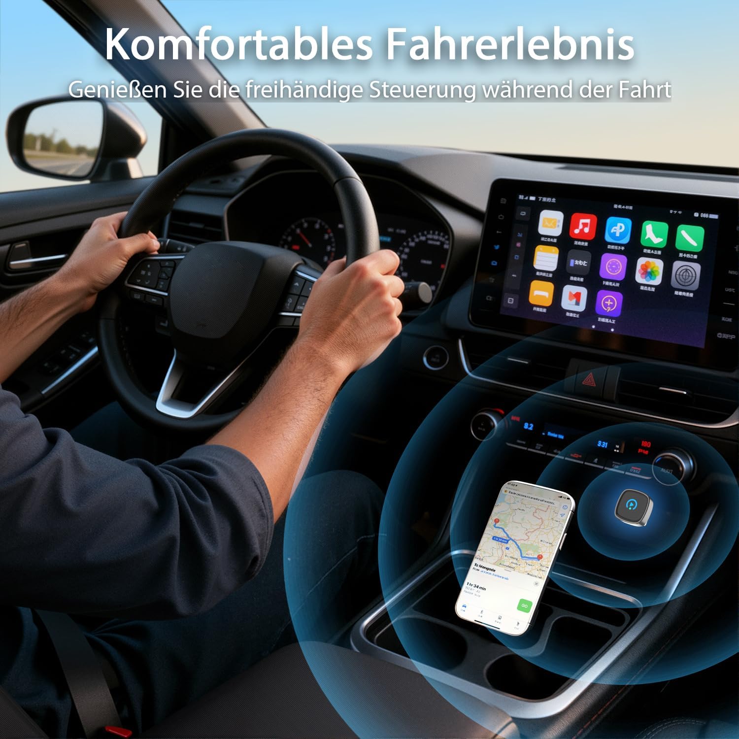 Bezprzewodowy adapter CarPlay w kolorze białym zdjęcie 6